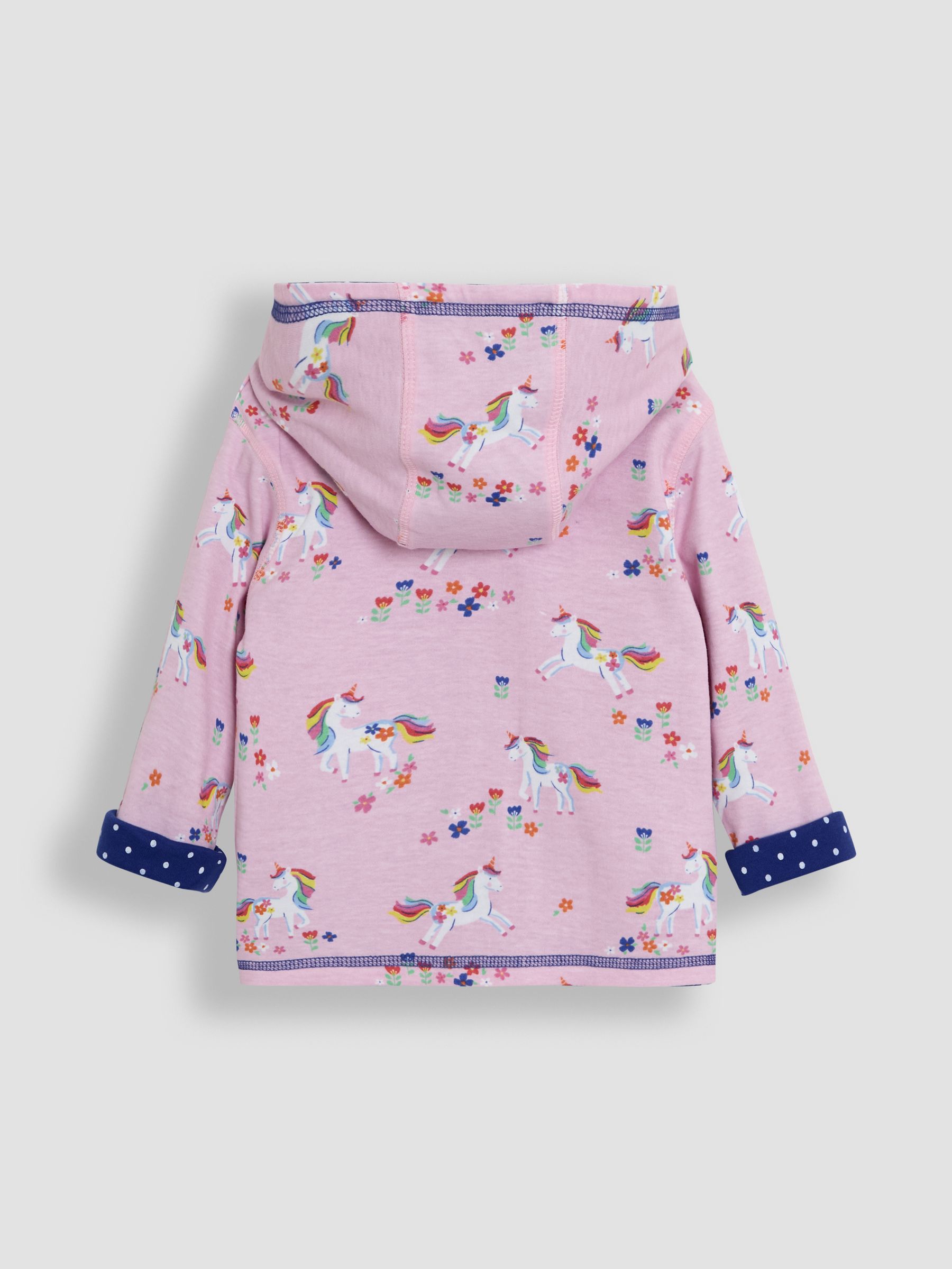 Blue Unicorn Appliqué Reversible Hoodie - Image 5 of 8