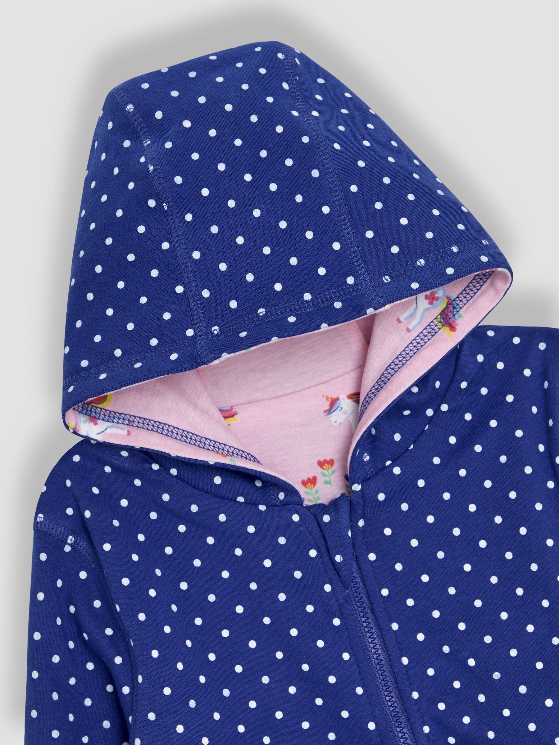 Blue Unicorn Appliqué Reversible Hoodie - Image 6 of 8