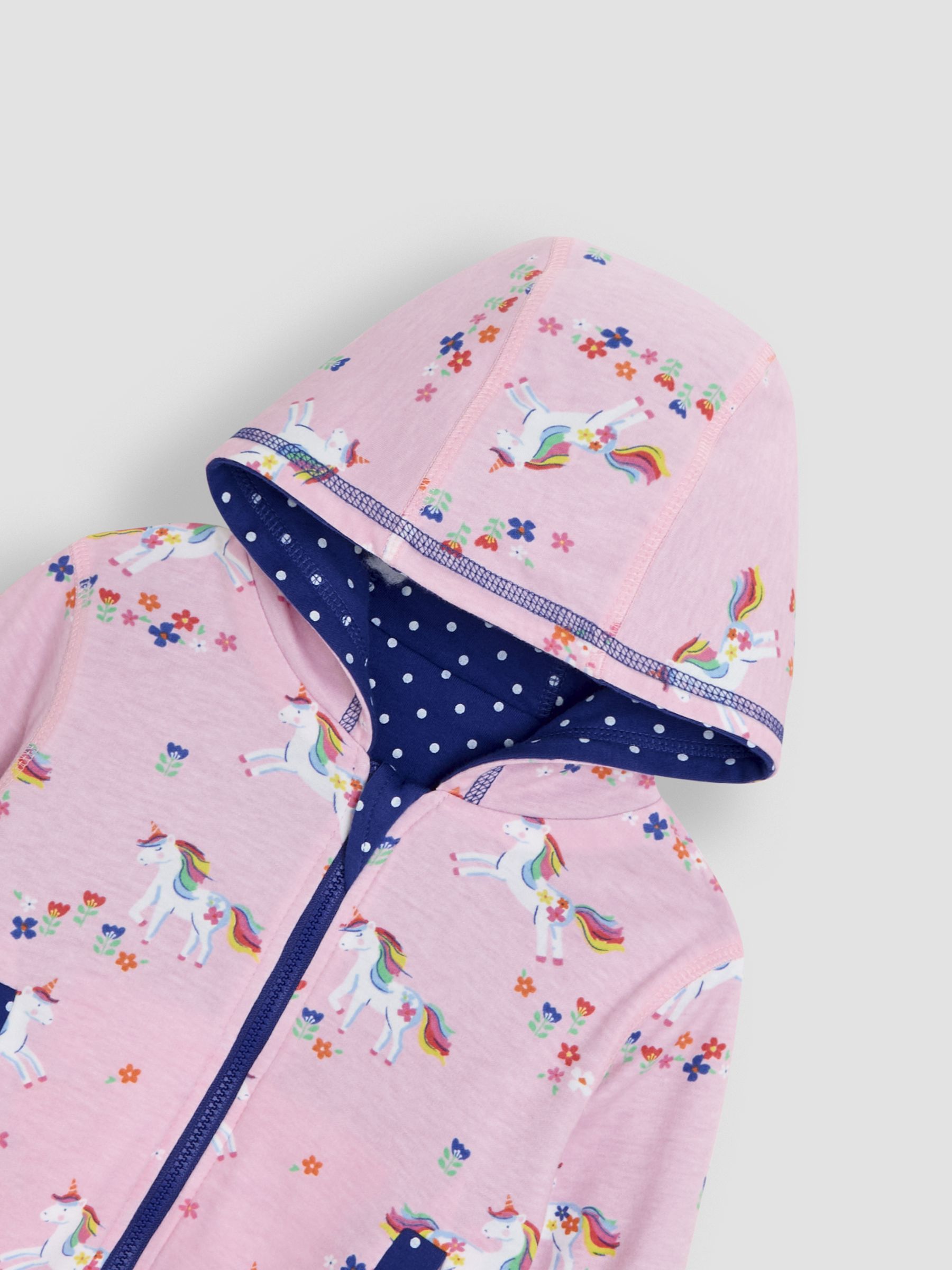 Blue Unicorn Appliqué Reversible Hoodie - Image 7 of 8