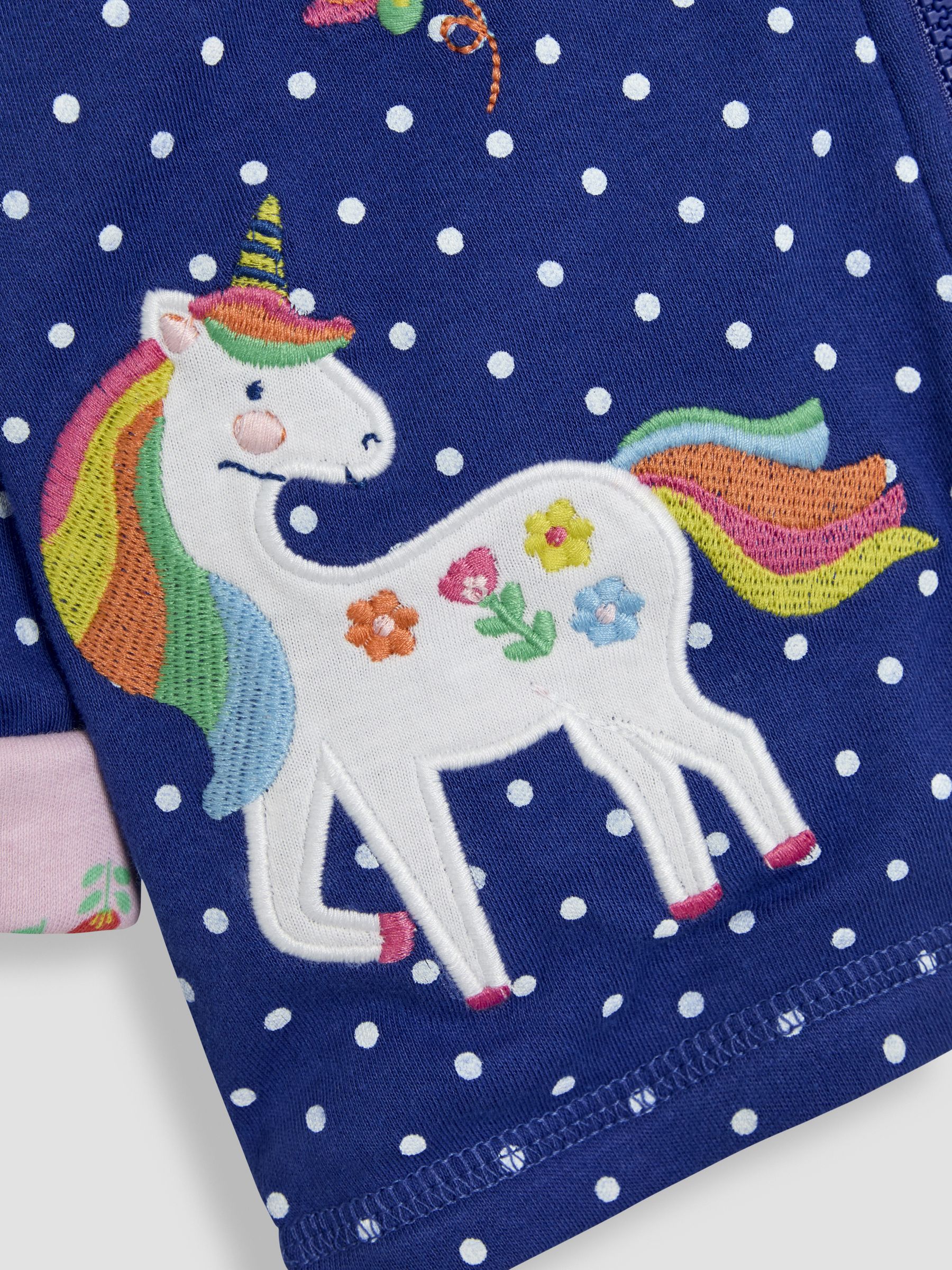 Blue Unicorn Appliqué Reversible Hoodie - Image 8 of 8