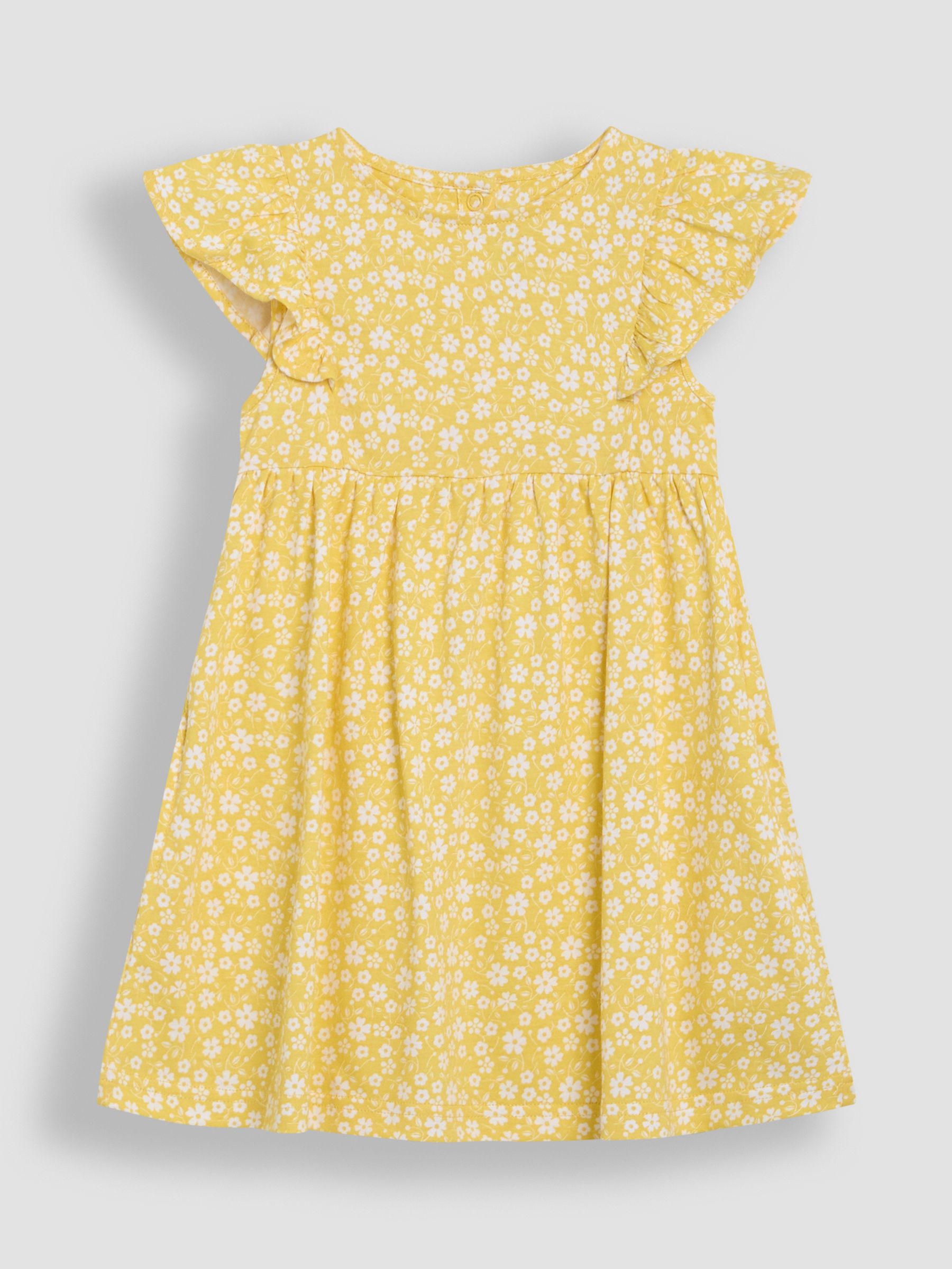 Yellow Ditsy Floral Print 100% Cotton Dress - Image 2 of 3