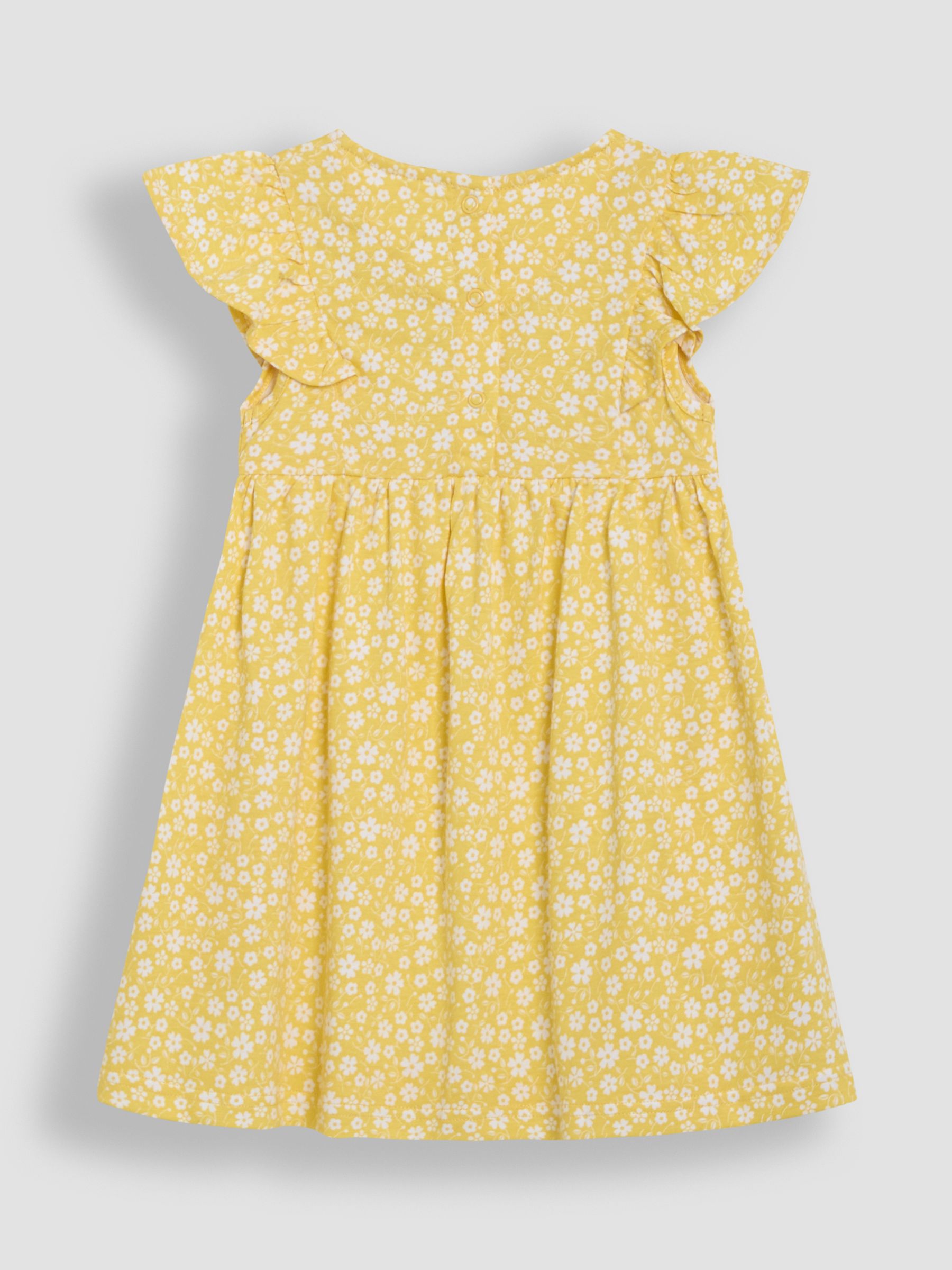 Yellow Ditsy Floral Print 100% Cotton Dress - Image 3 of 3