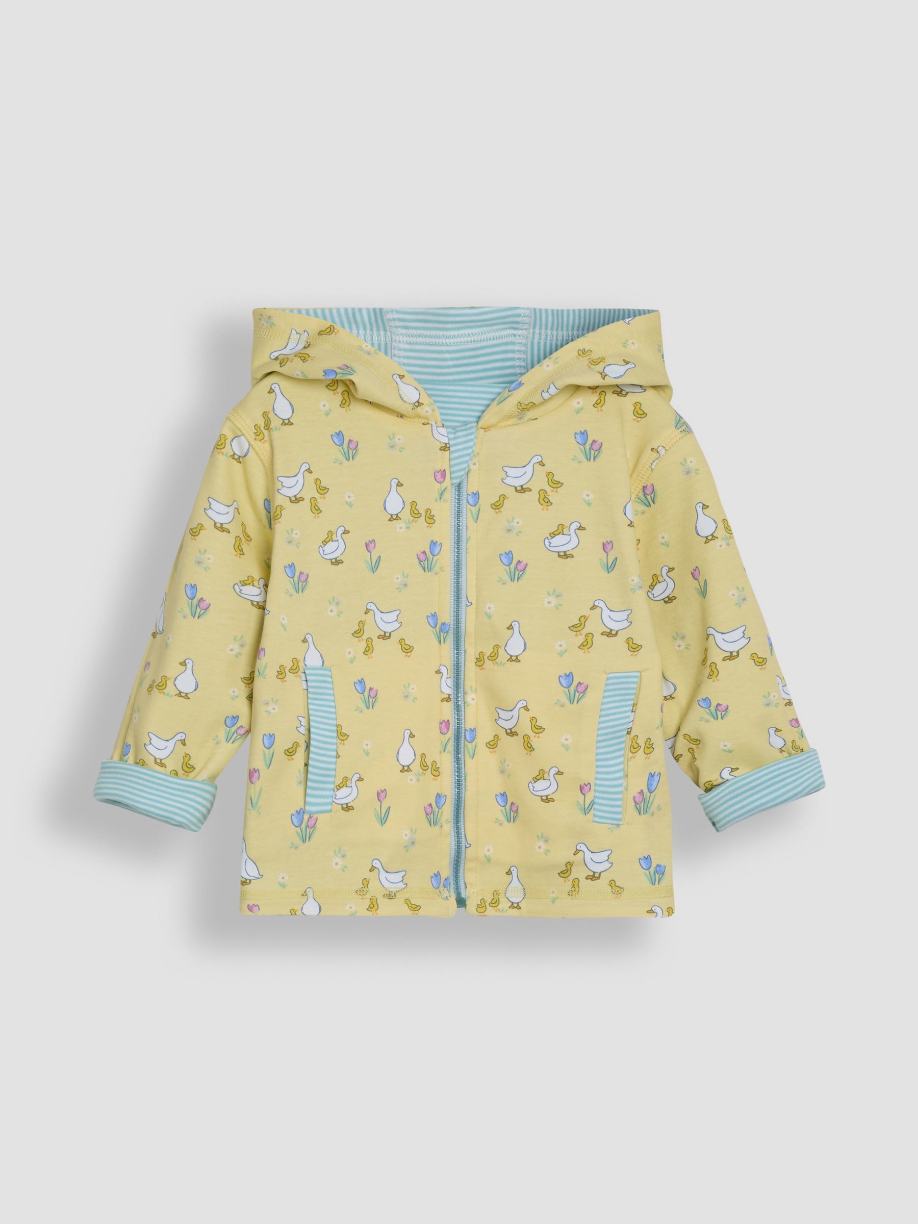 Cornflower Blue Duck & Friends Appliqué Reversible Hoodie - Image 4 of 7