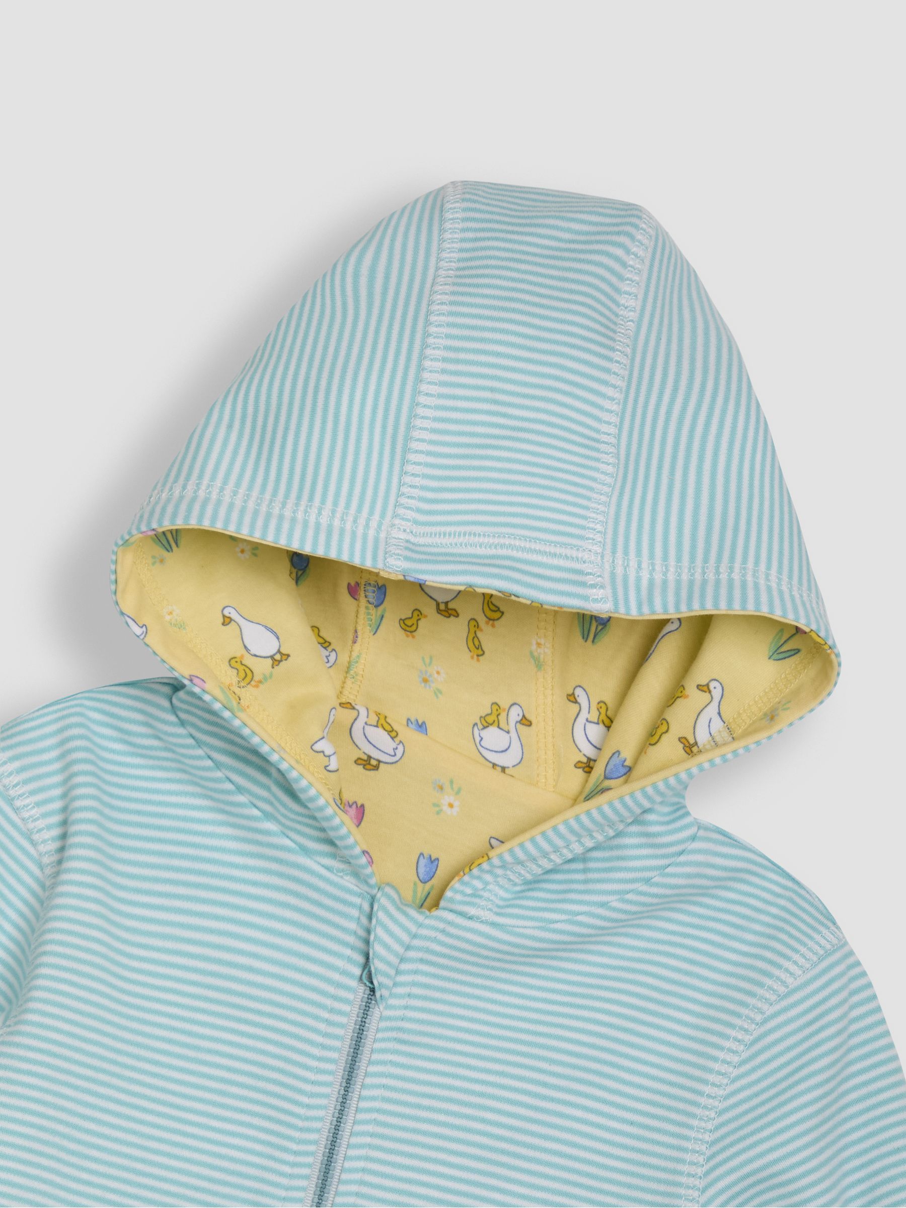 Cornflower Blue Duck & Friends Appliqué Reversible Hoodie - Image 6 of 7