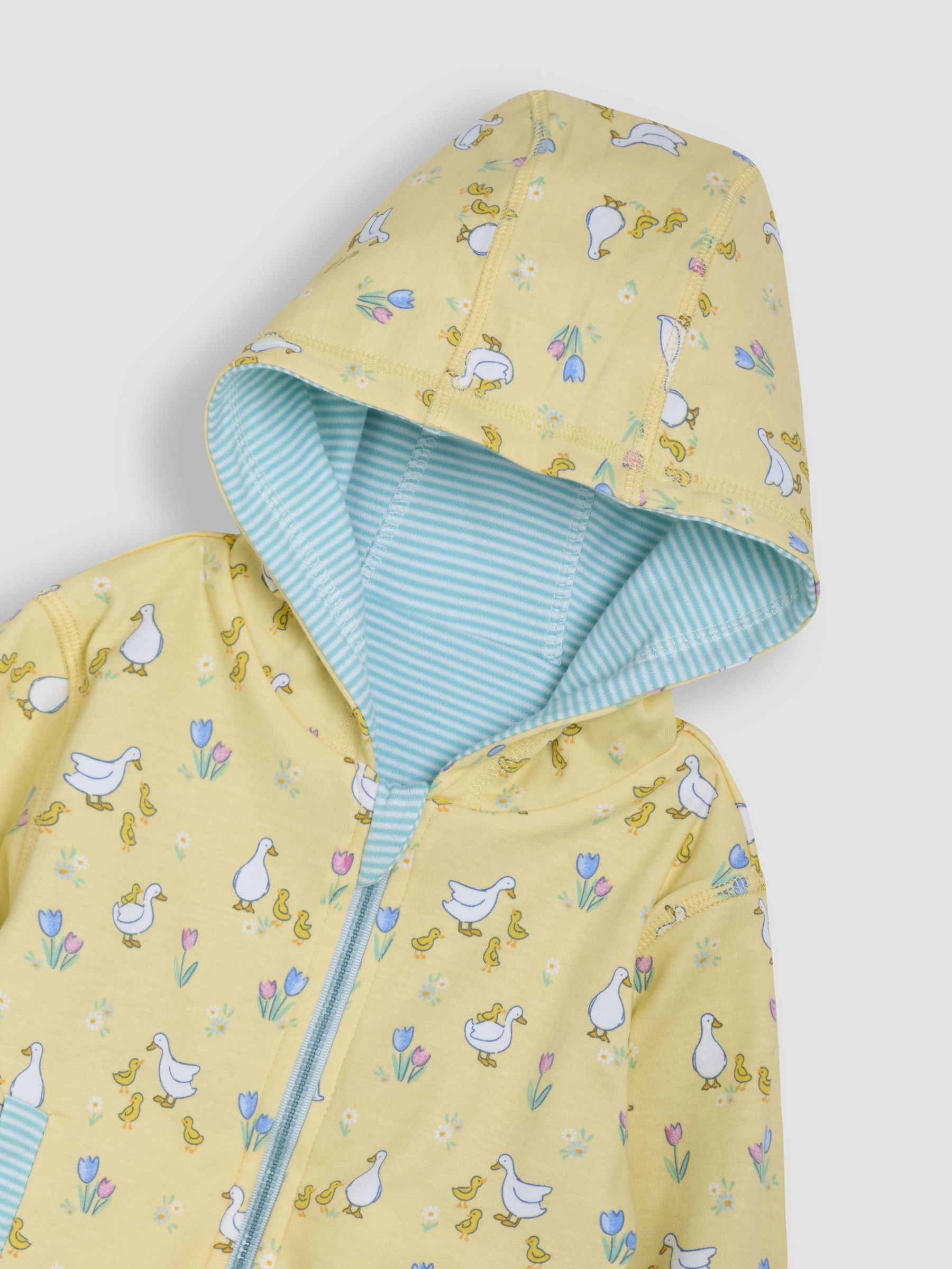 Cornflower Blue Duck & Friends Appliqué Reversible Hoodie - Image 7 of 7