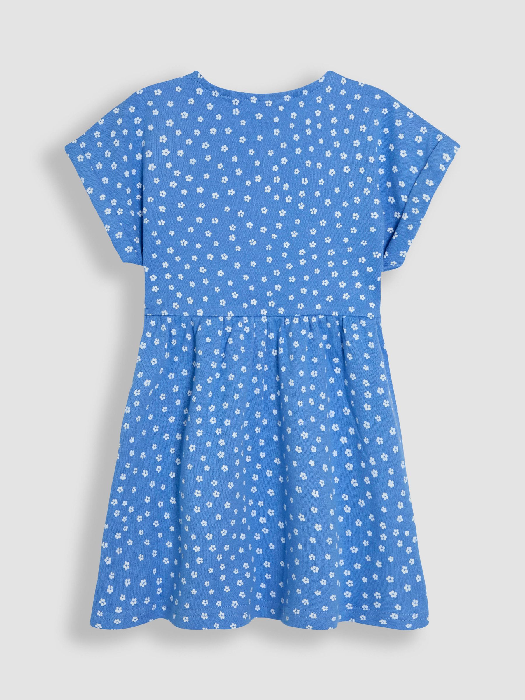 Blue Spot Button Front 100% Cotton Dress - Image 2 of 3