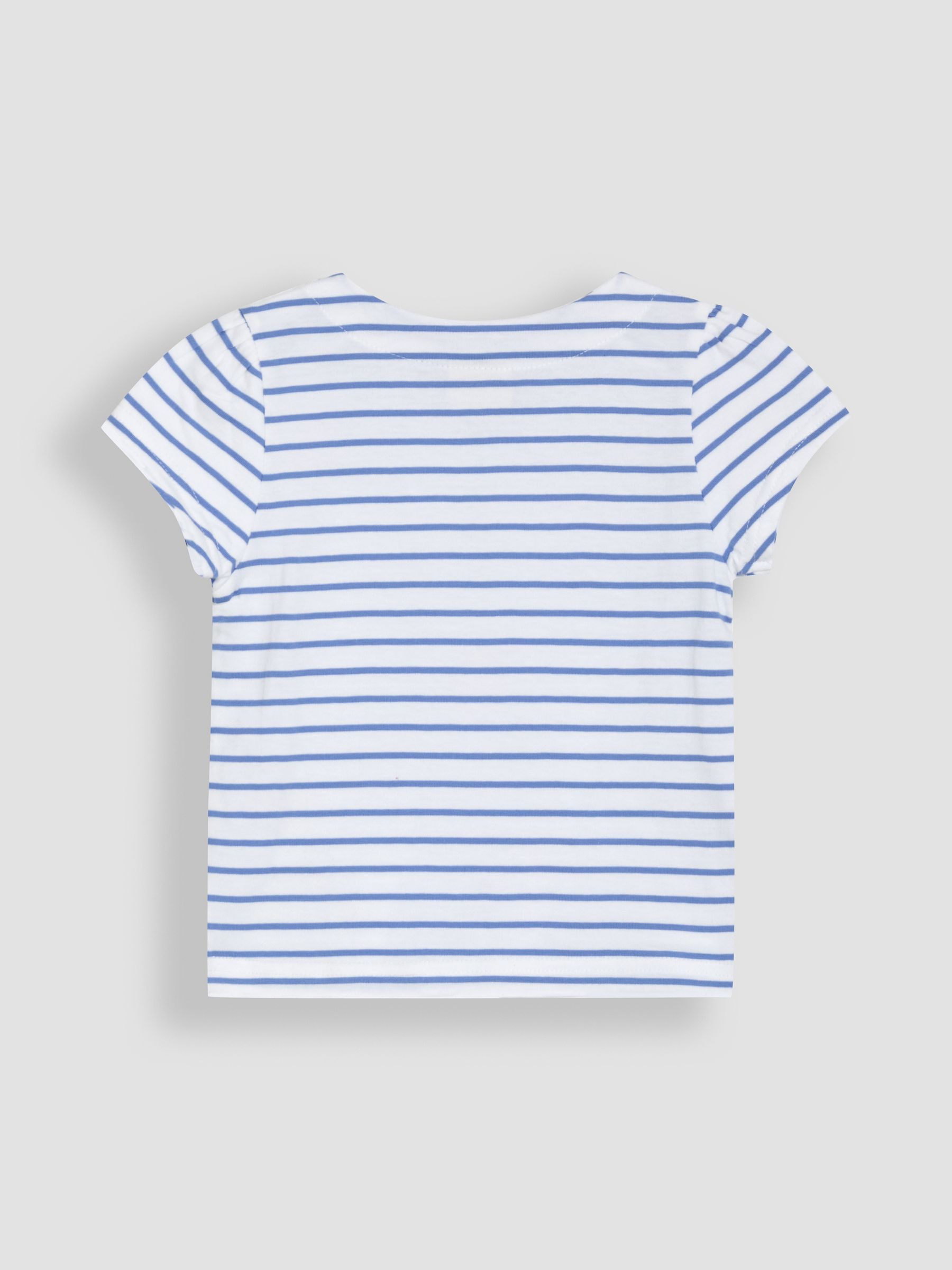 Blue Flower & Bee Embroidered T-Shirt - Image 2 of 4