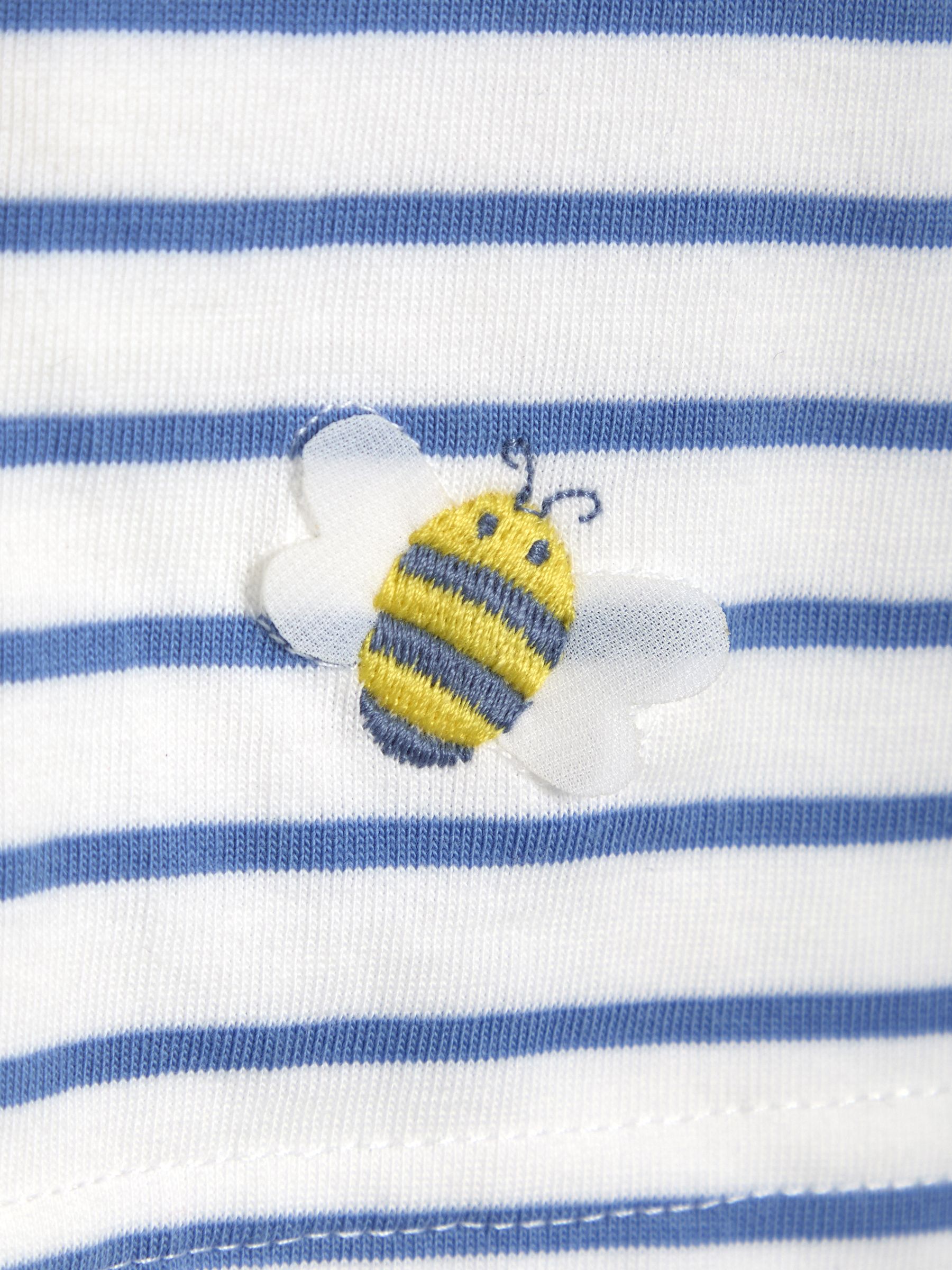 Blue Flower & Bee Embroidered T-Shirt - Image 4 of 4