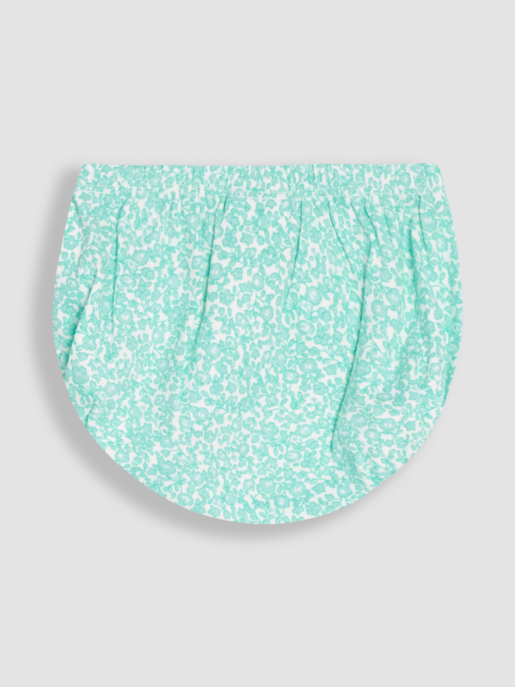 Duck Egg Blue Ditsy Floral Smocked Jersey Dress - Image 5 of 5