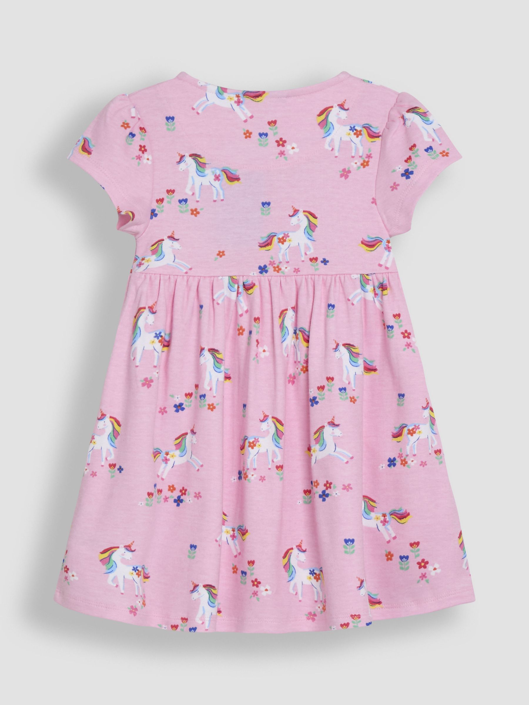 Pink Unicorn Button Through Dress - Image 3 of 3