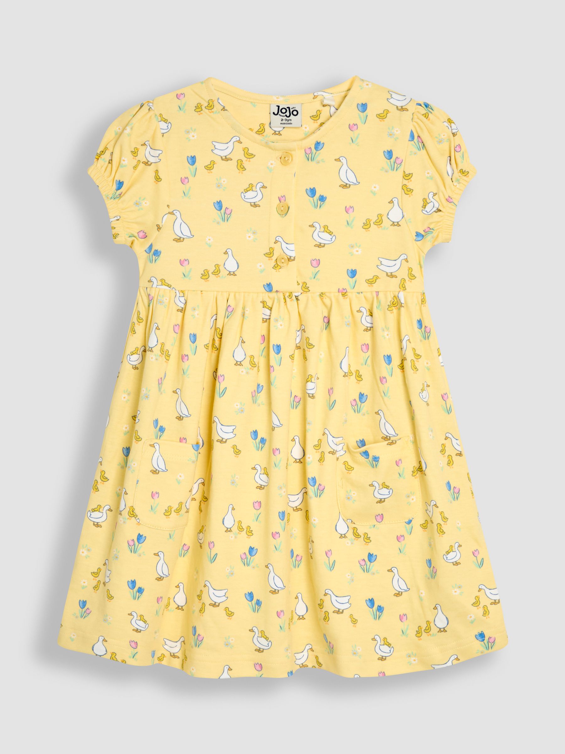 Yellow Duck Button Front Dress - Image 1 of 4