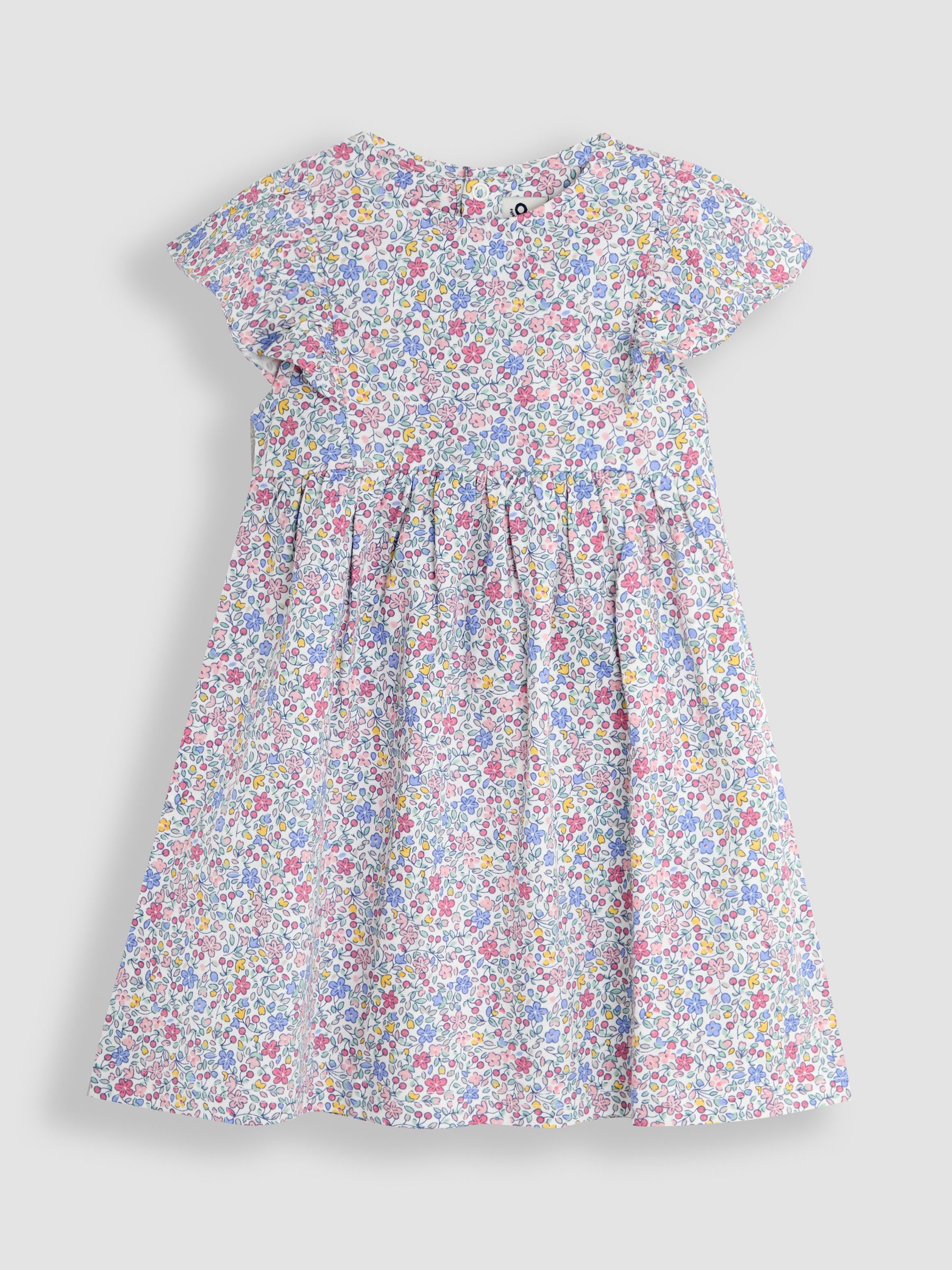 Pink Ditsy Floral Print 100% Cotton Dress - Image 1 of 3