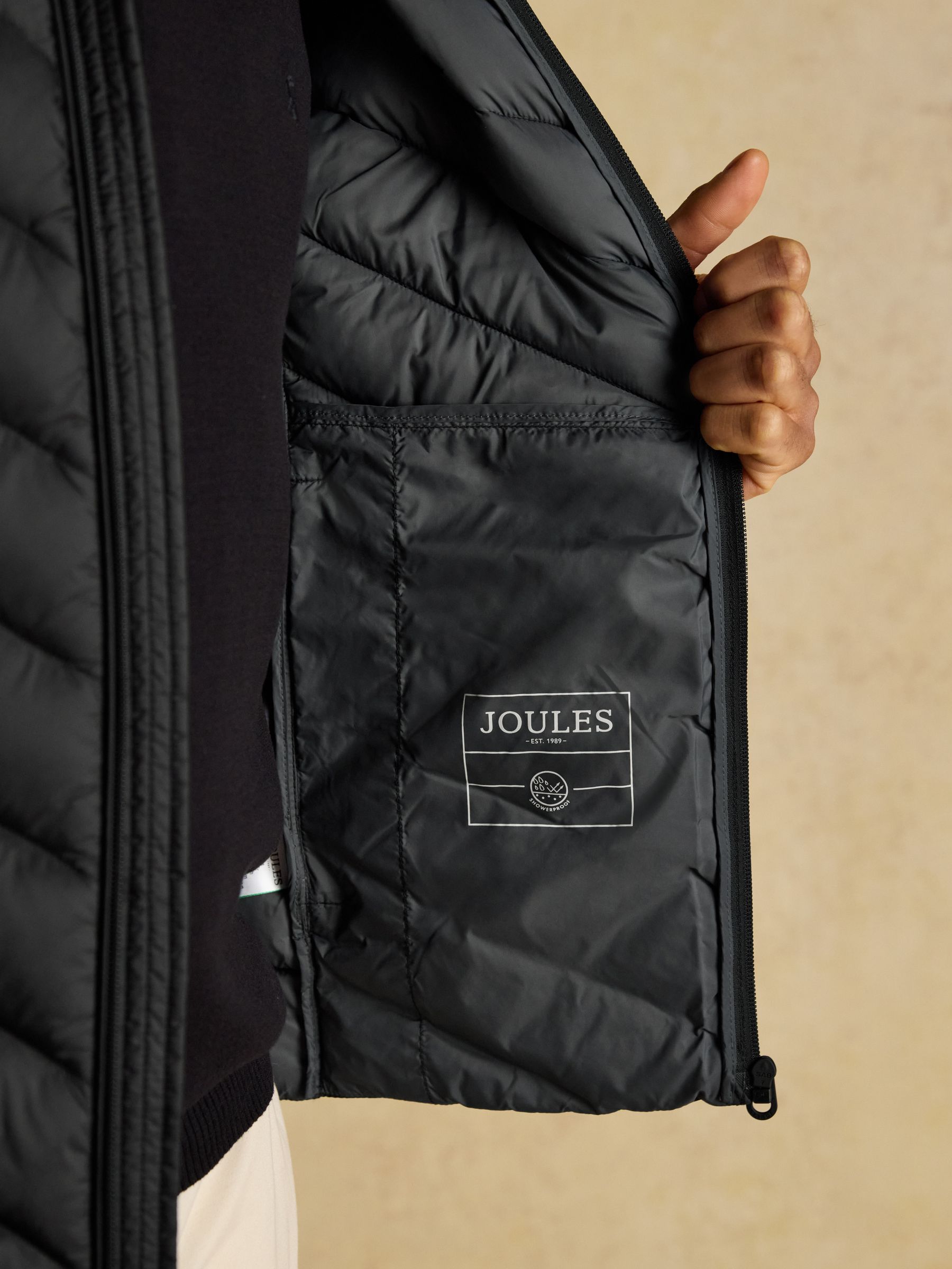 Garrett Black Showerproof Padded Gilet - Image 8 of 10