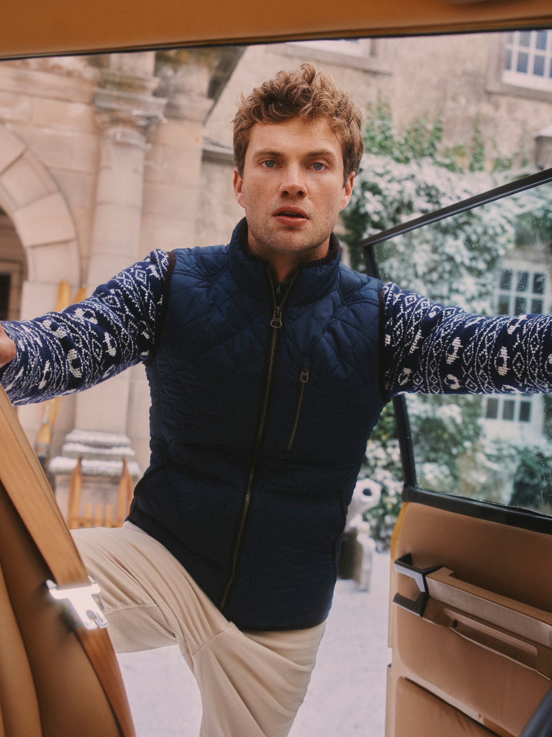 Maynard Navy Diamond Quilted Gilet - Image 1 of 12