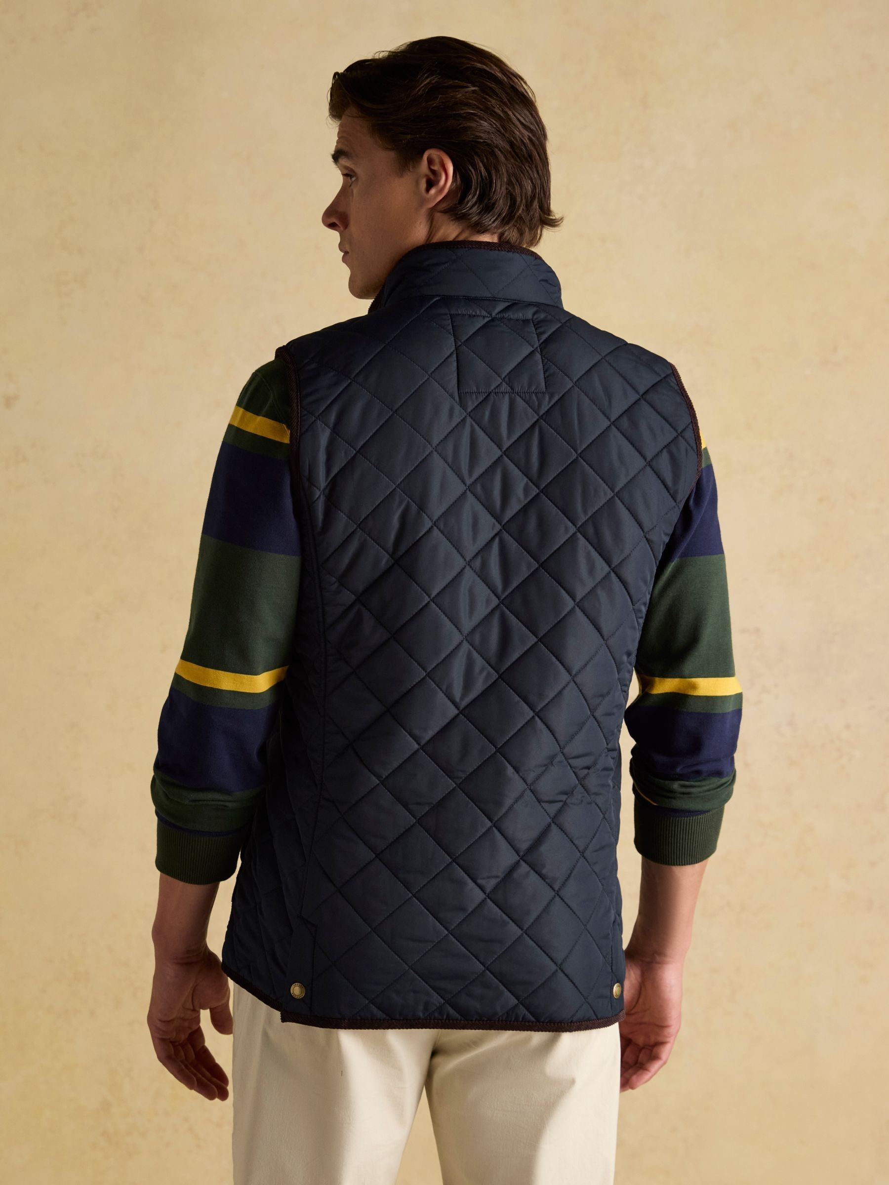 Maynard Navy Diamond Quilted Gilet - Image 4 of 12