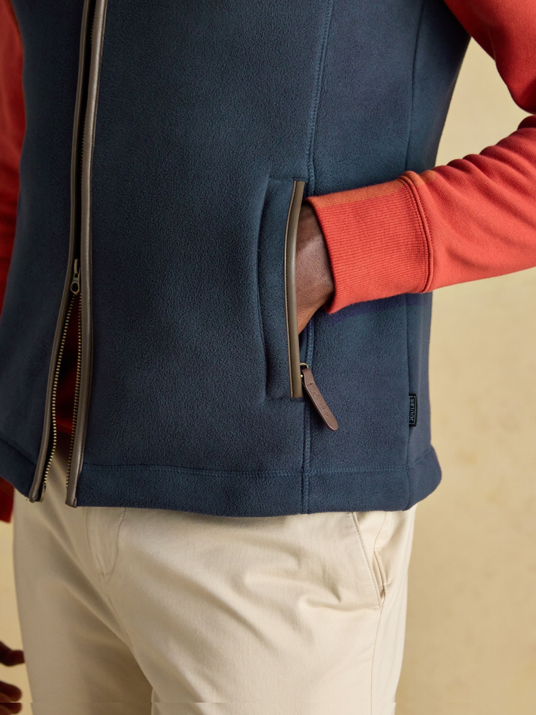 Heritage Fleece Navy Gilet - Image 11 of 13
