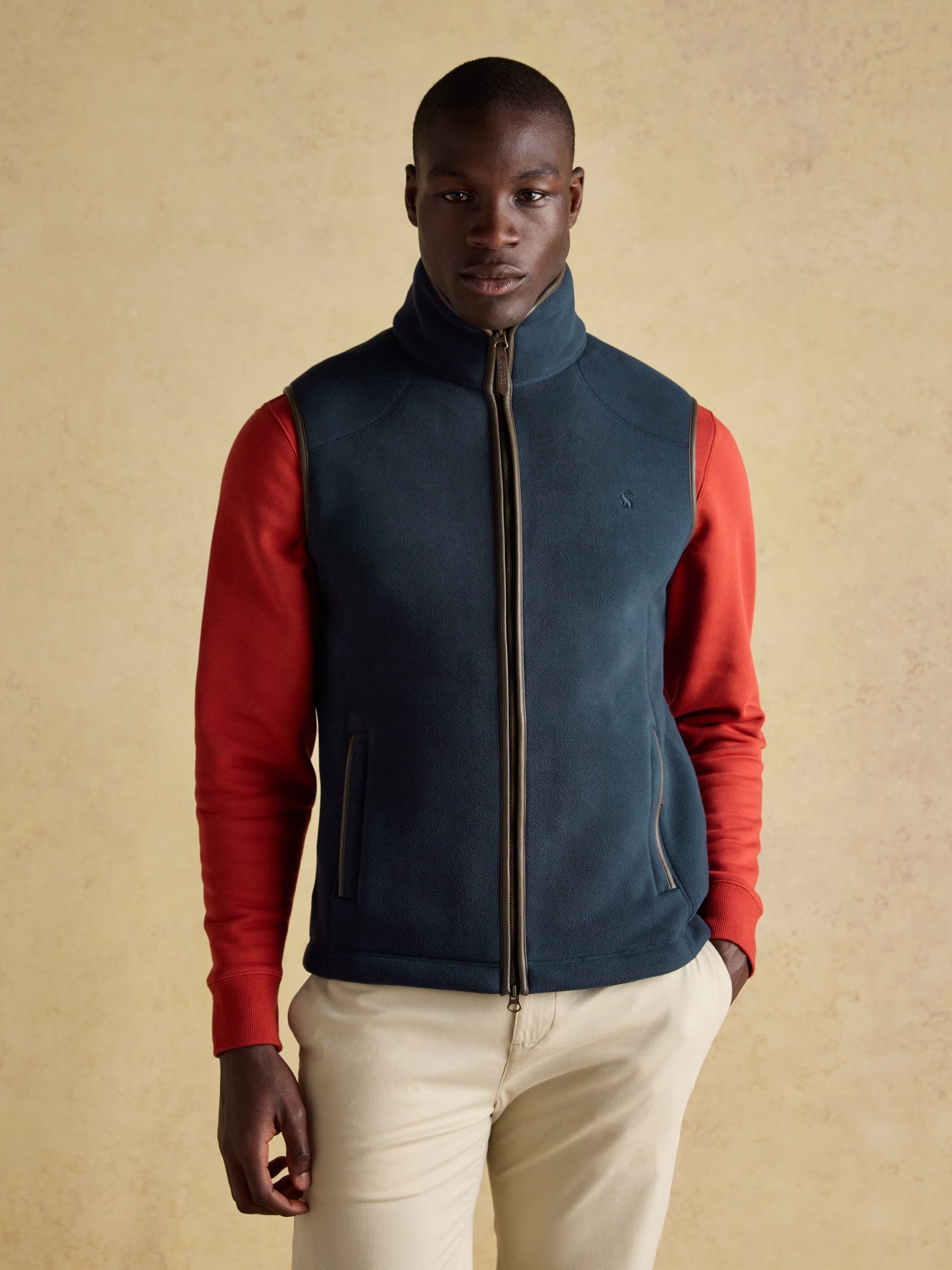 Heritage Fleece Navy Gilet - Image 3 of 13