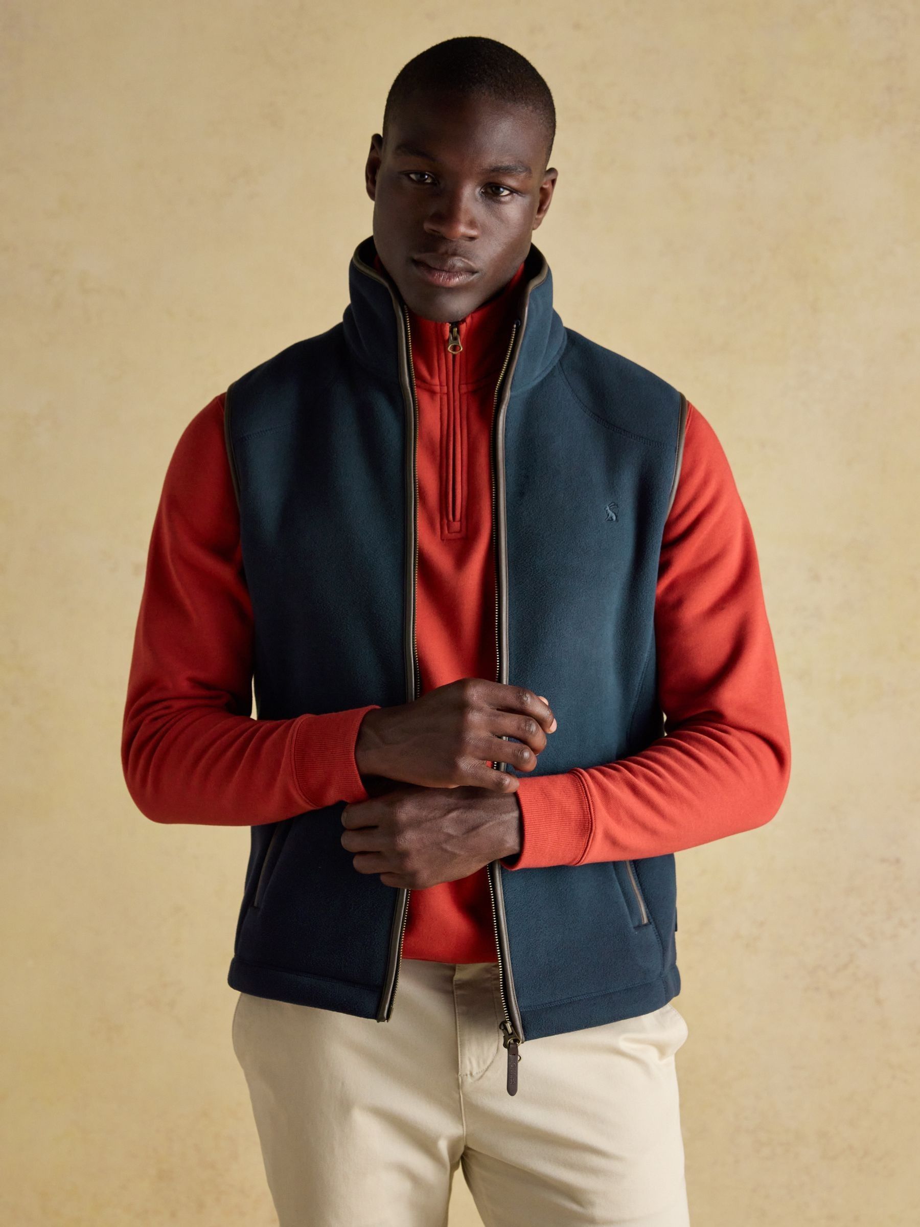 Heritage Fleece Navy Gilet - Image 6 of 13