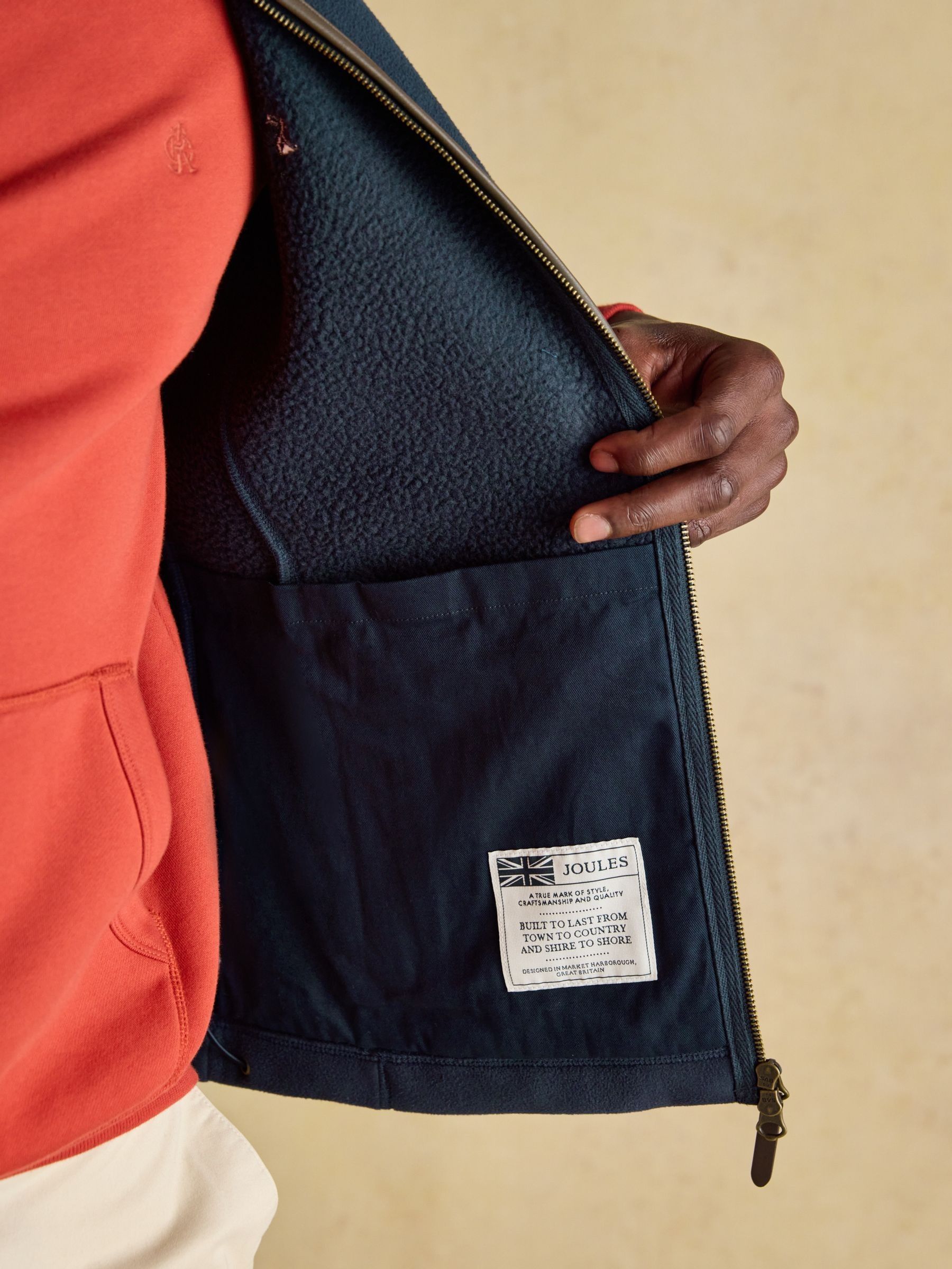 Heritage Fleece Navy Gilet - Image 8 of 13