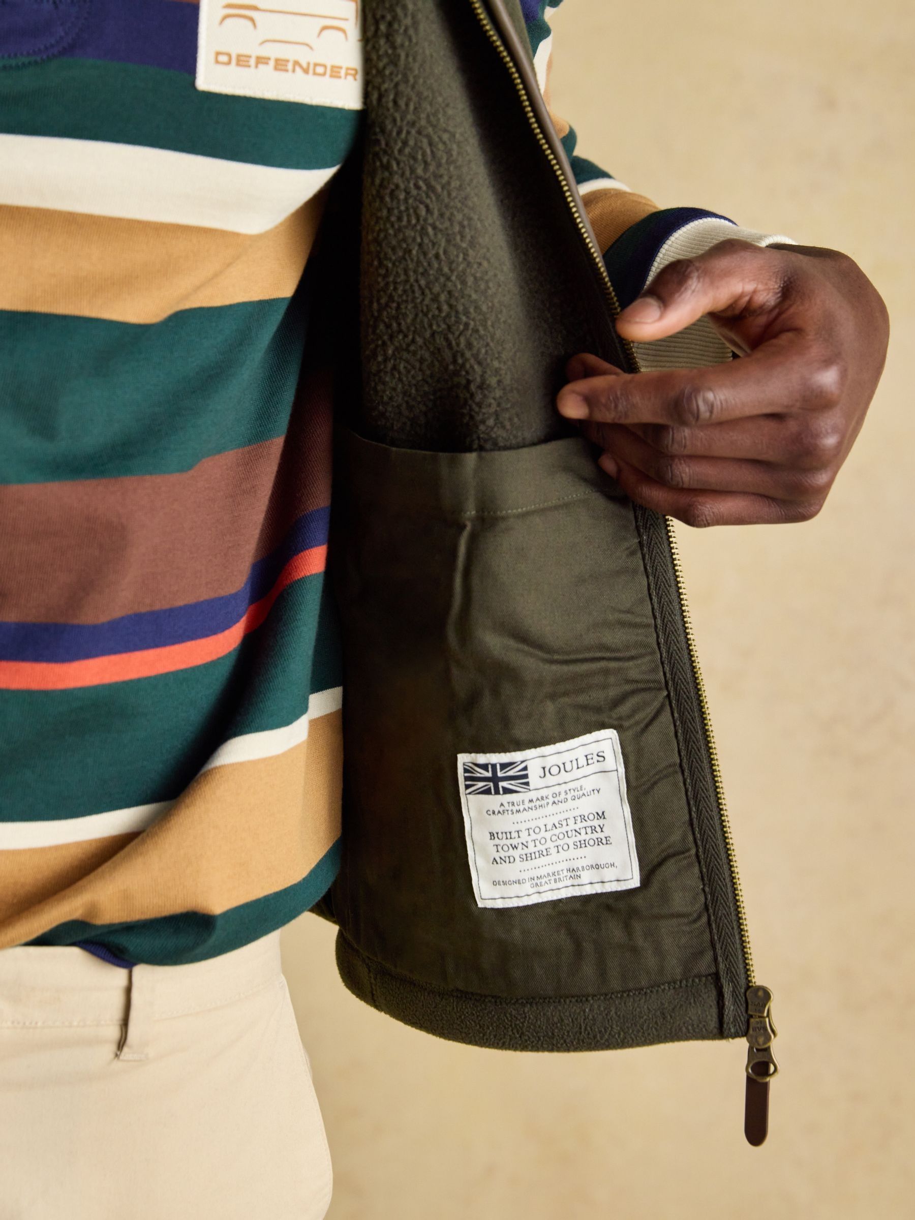 Heritage Fleece Green Gilet - Image 6 of 10