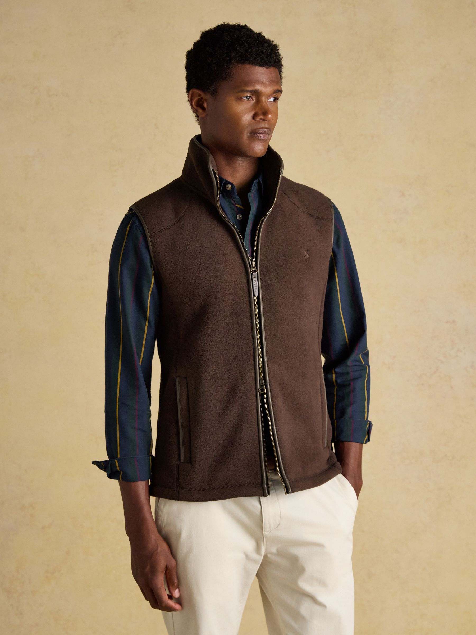 Heritage Fleece Brown Gilet - Image 11 of 15