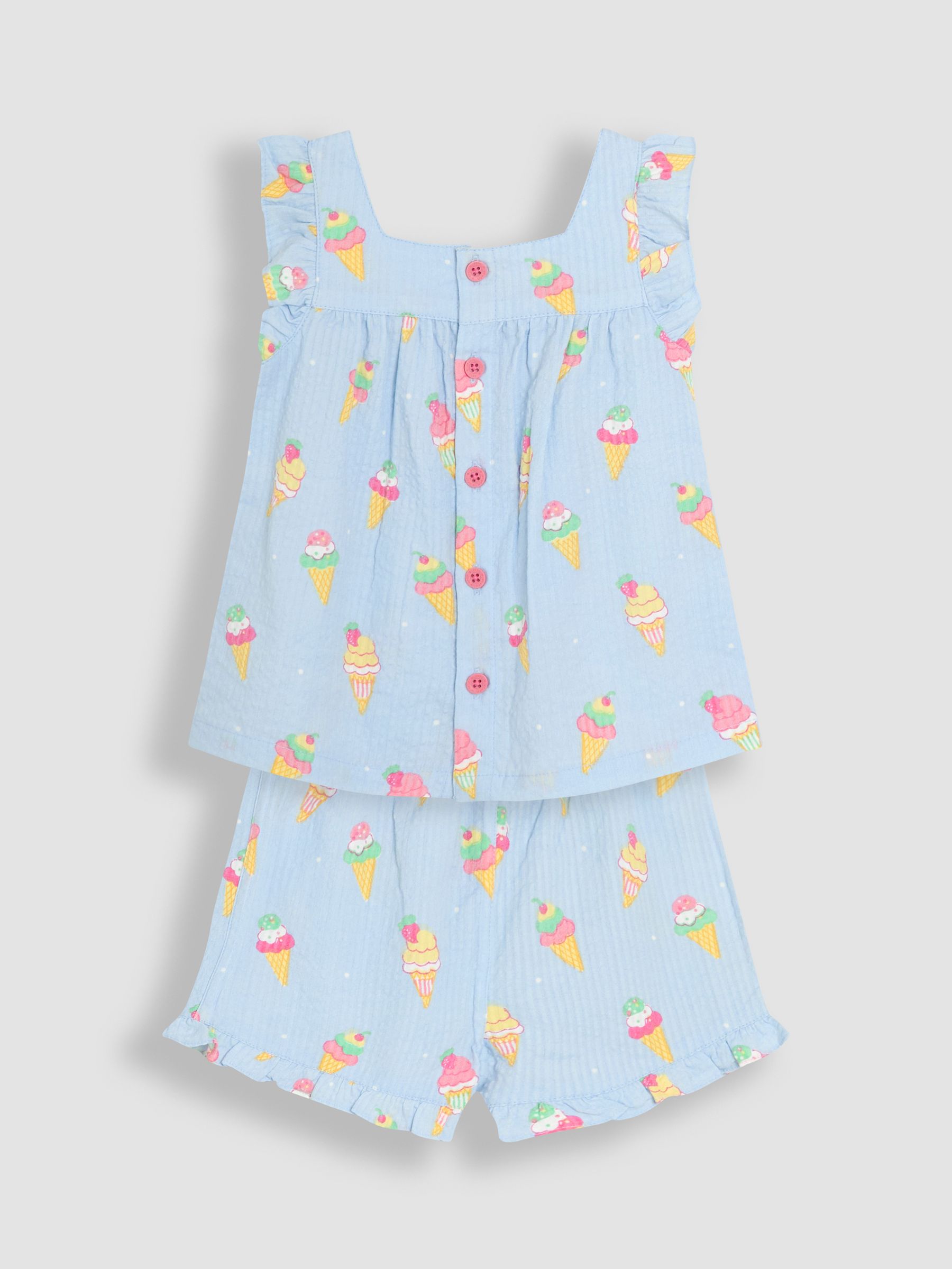 Pale Blue Print Woven Pyjamas - Image 5 of 11