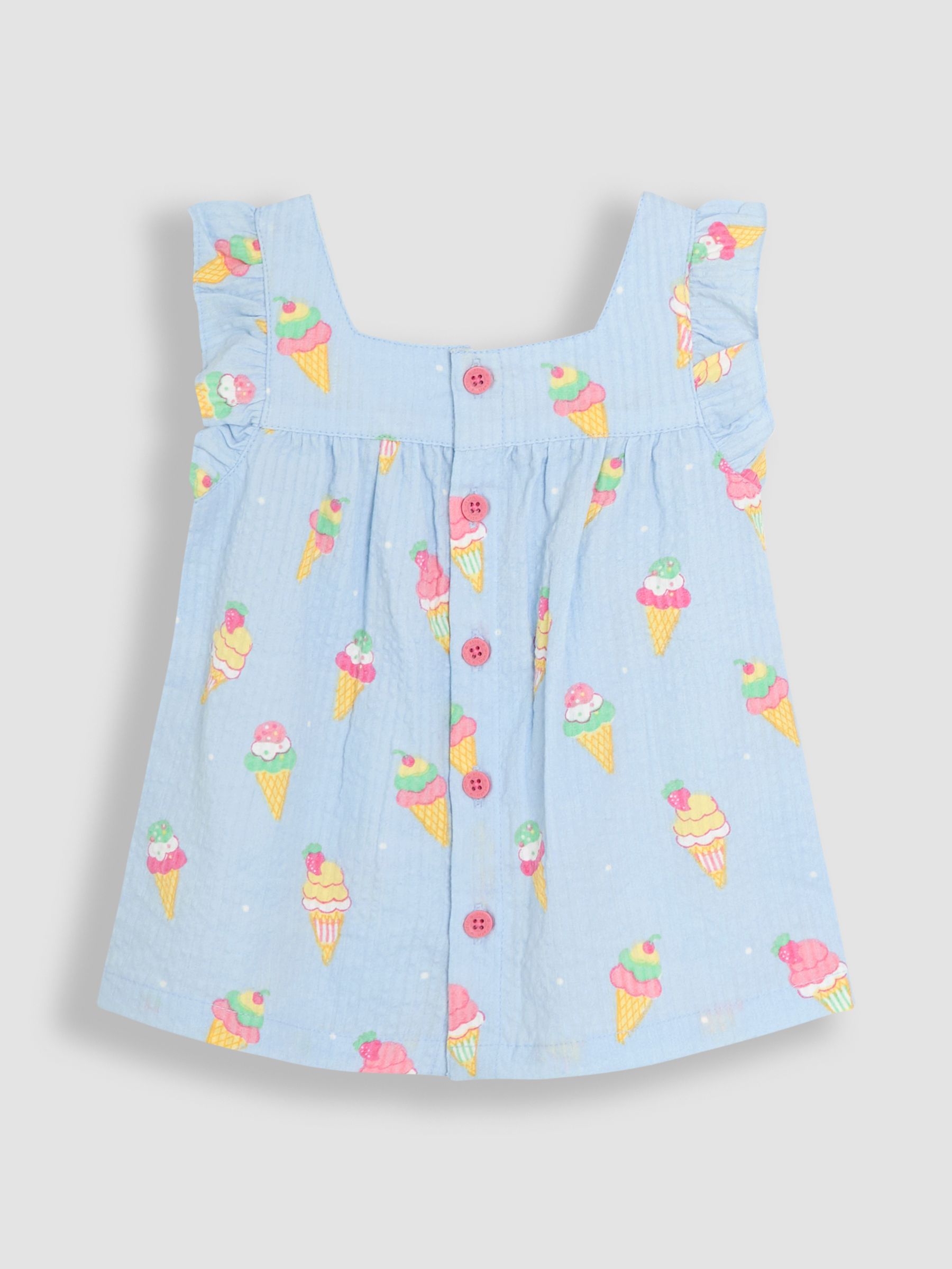 Pale Blue Print Woven Pyjamas - Image 6 of 11