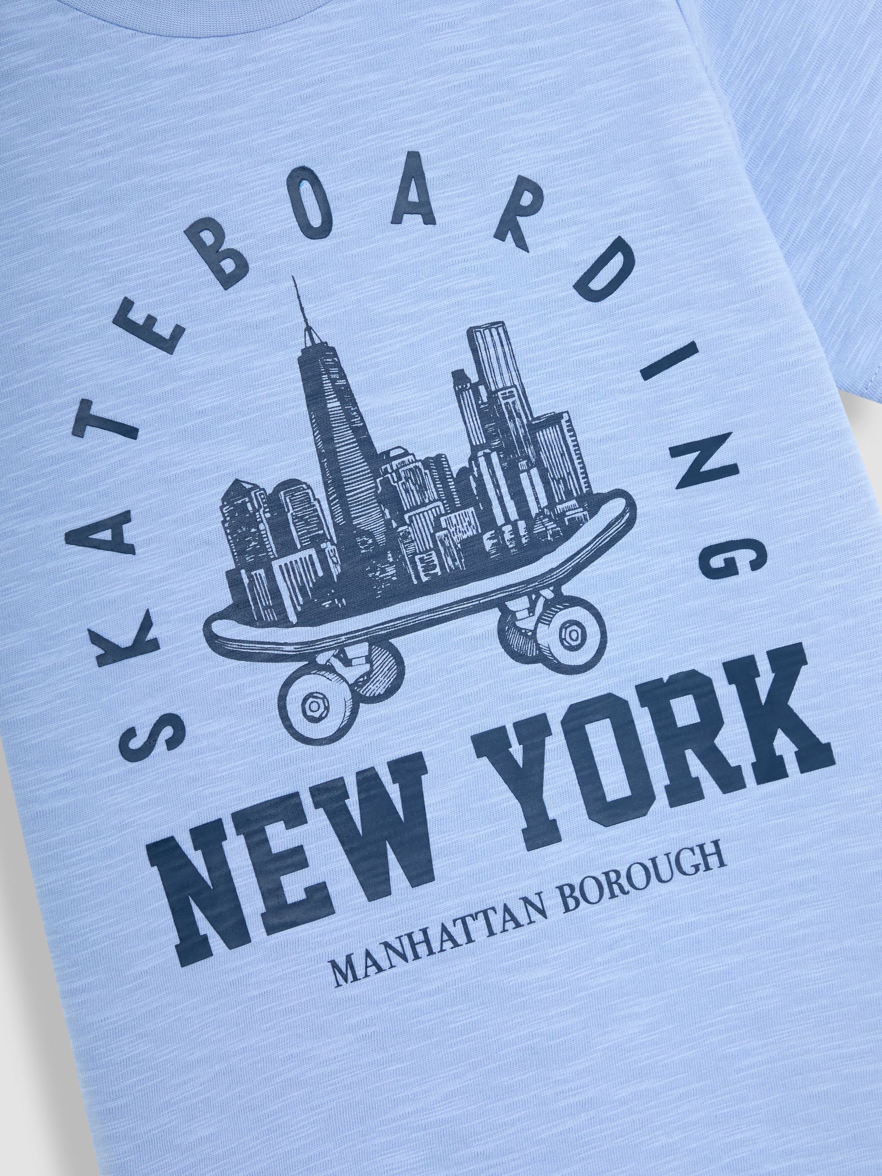 Blue 2 Pack New York & Striped T-Shirts - Image 2 of 3