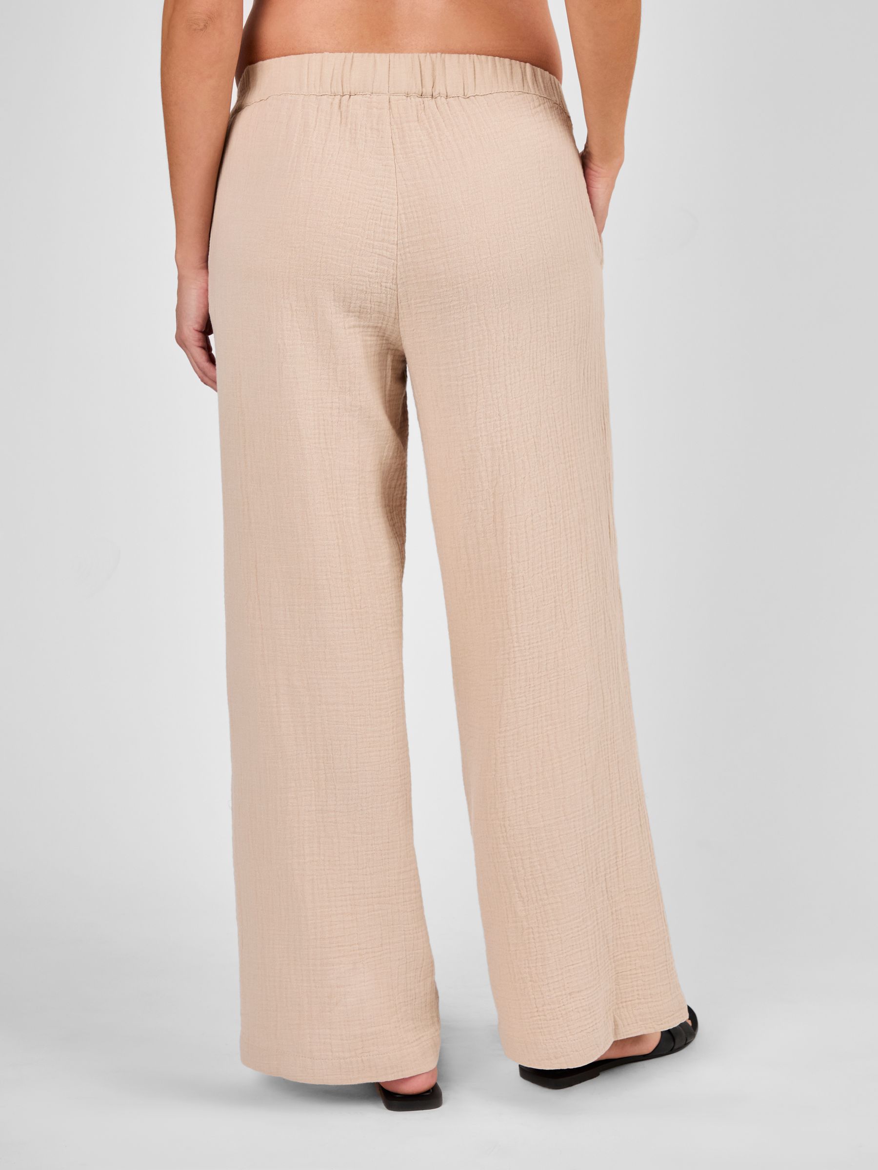 Oatmeal Maternity Textured Trousers - Image 4 of 5