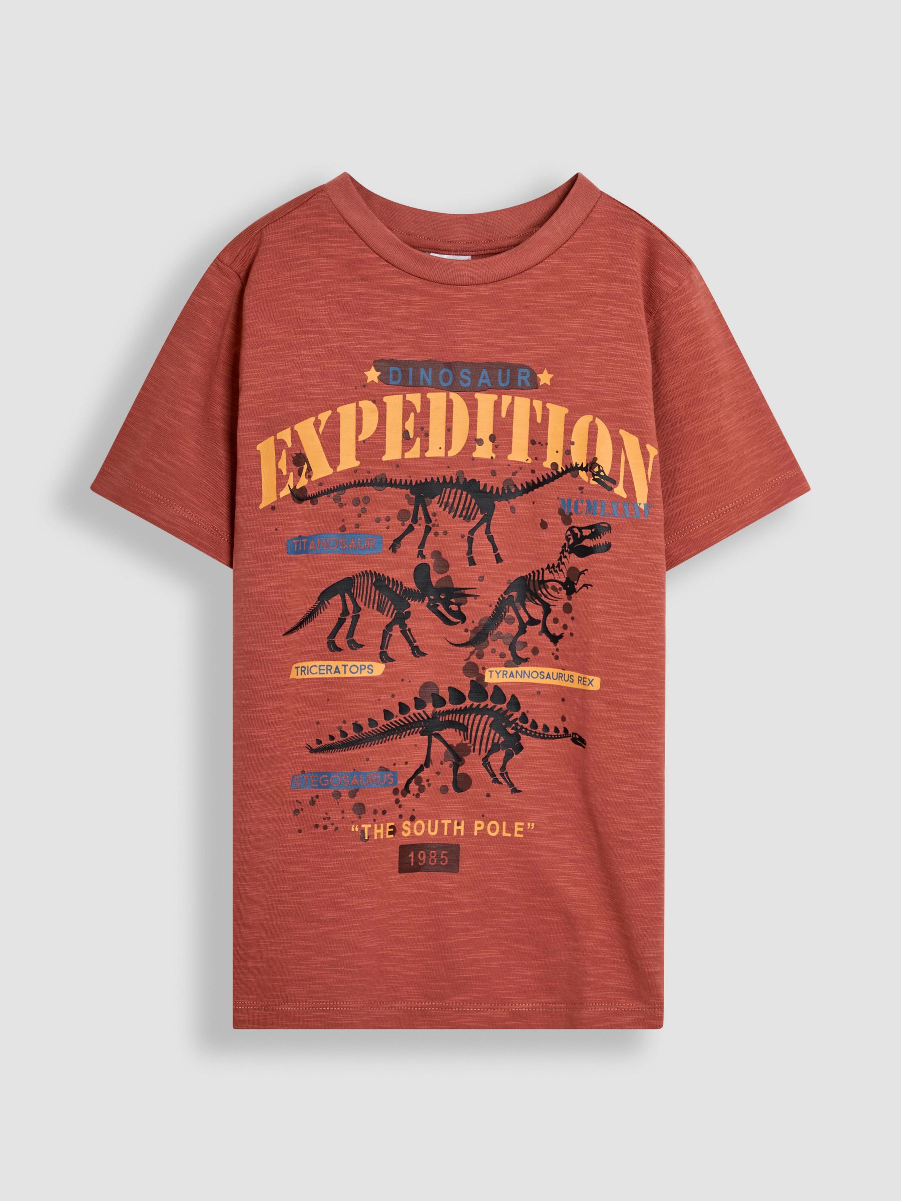 Rust Dino Graphic Print T-Shirt - Image 1 of 3