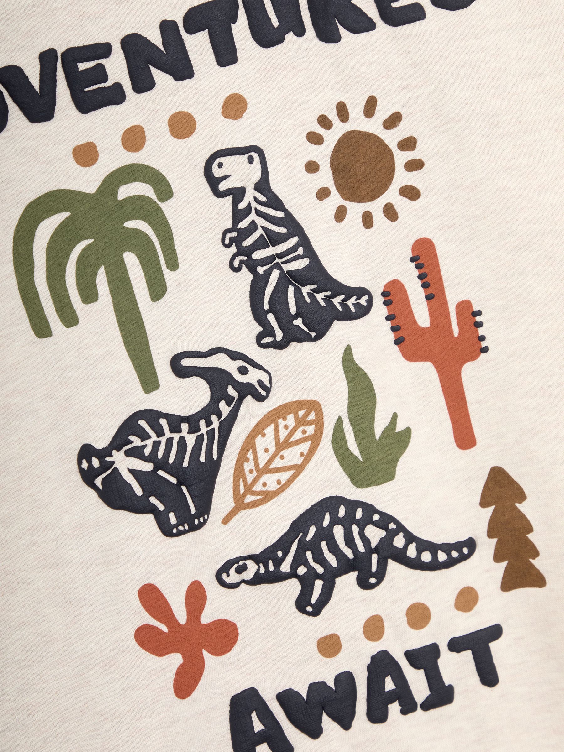 Ecru Dino Graphic Print Sweatshirt - Image 3 of 3