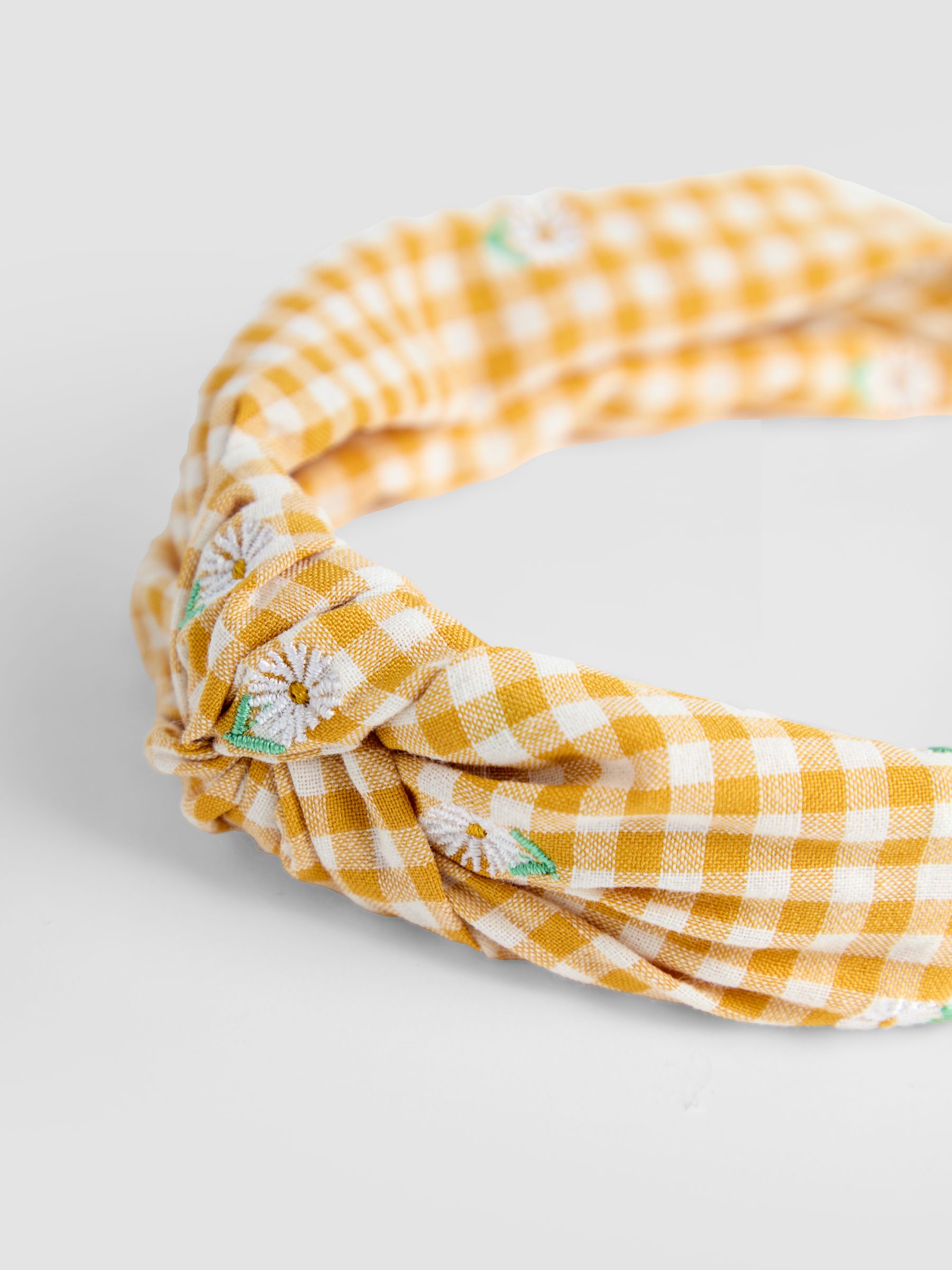 Yellow Floral Print Knot Headband - Image 4 of 4