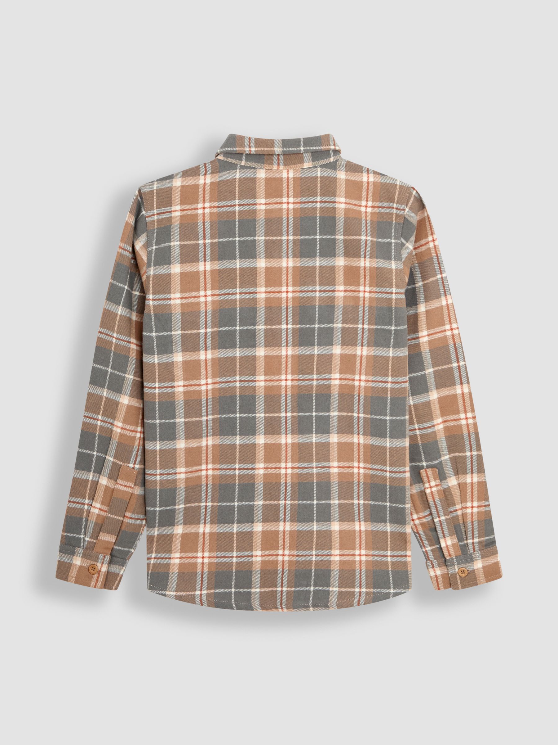 Rust Orange & Cream Check Check Shirt - Image 2 of 3