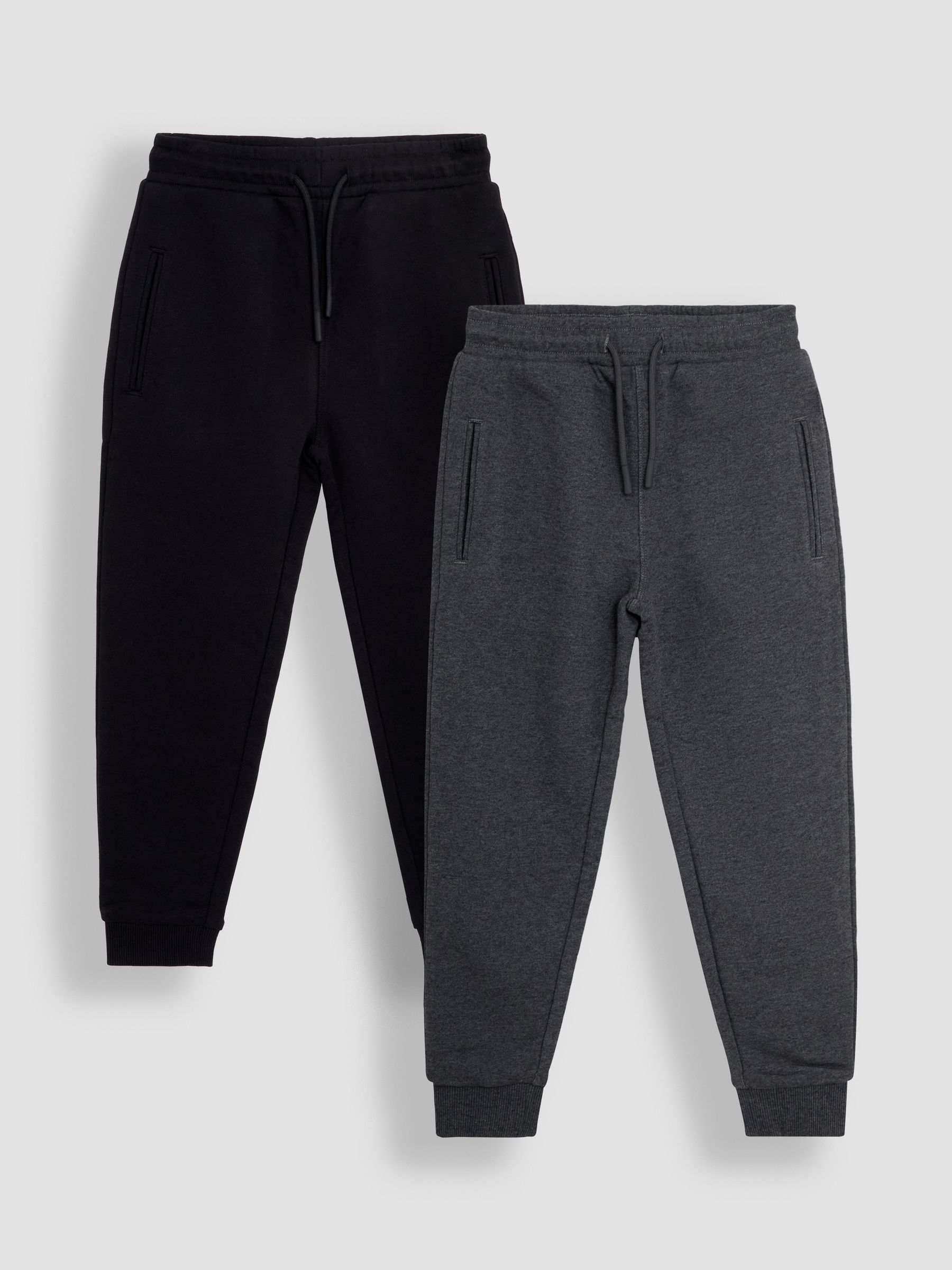 Charcoal Marl & Black 2-Pack Joggers - Image 1 of 5
