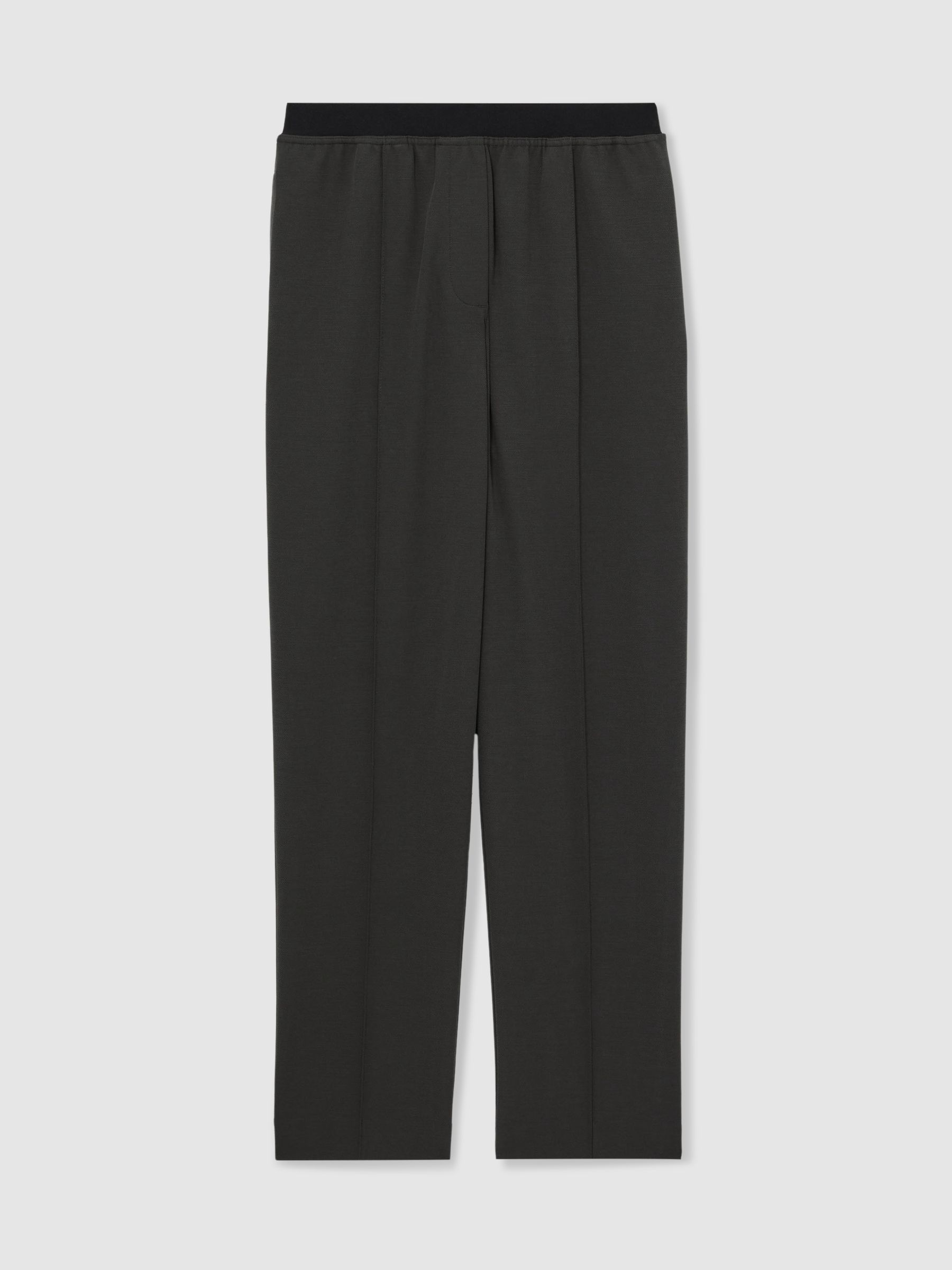 Petite Elasticated-Waistband Tapered Trousers in Charcoal Grey - Image 2 of 7