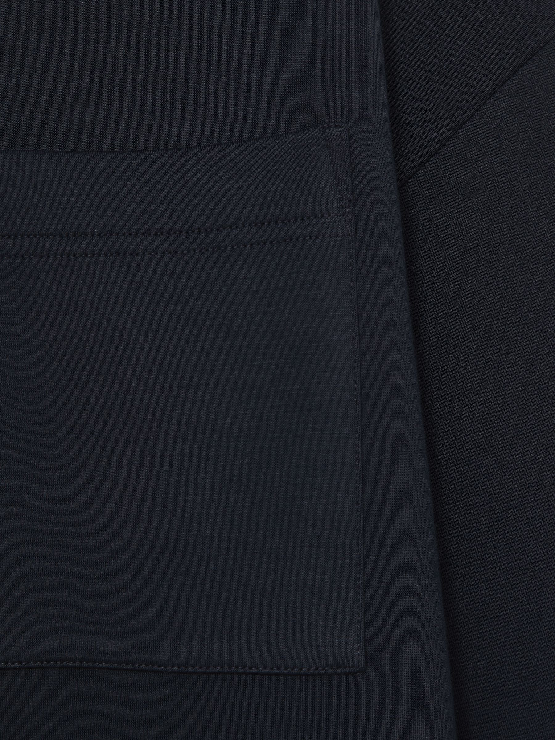 Interlock-Jersey Funnel-Neck Sweatshirt in Navy - Image 6 of 6