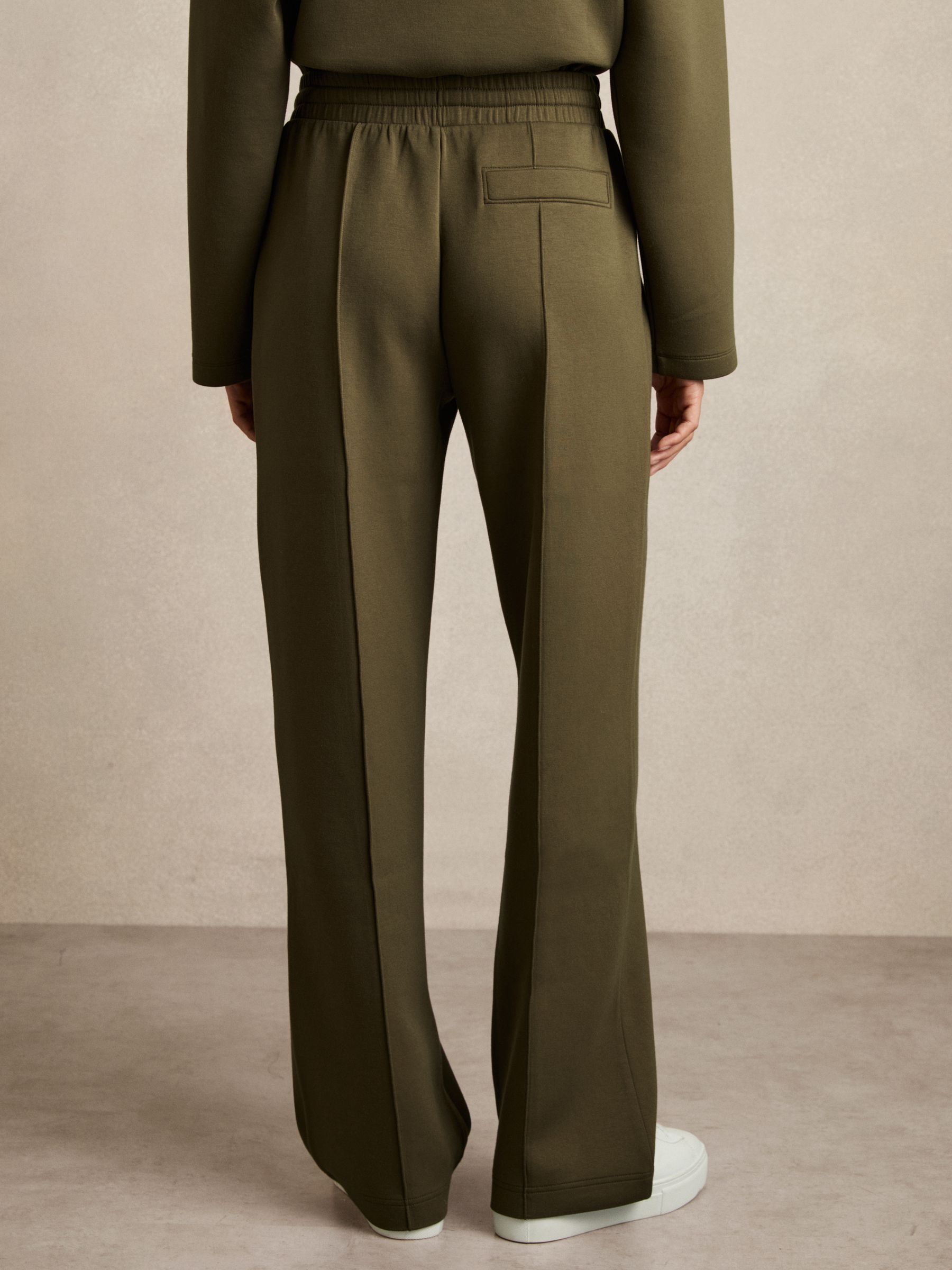 Jersey Pintuck Drawstring Joggers in Khaki - Image 5 of 6