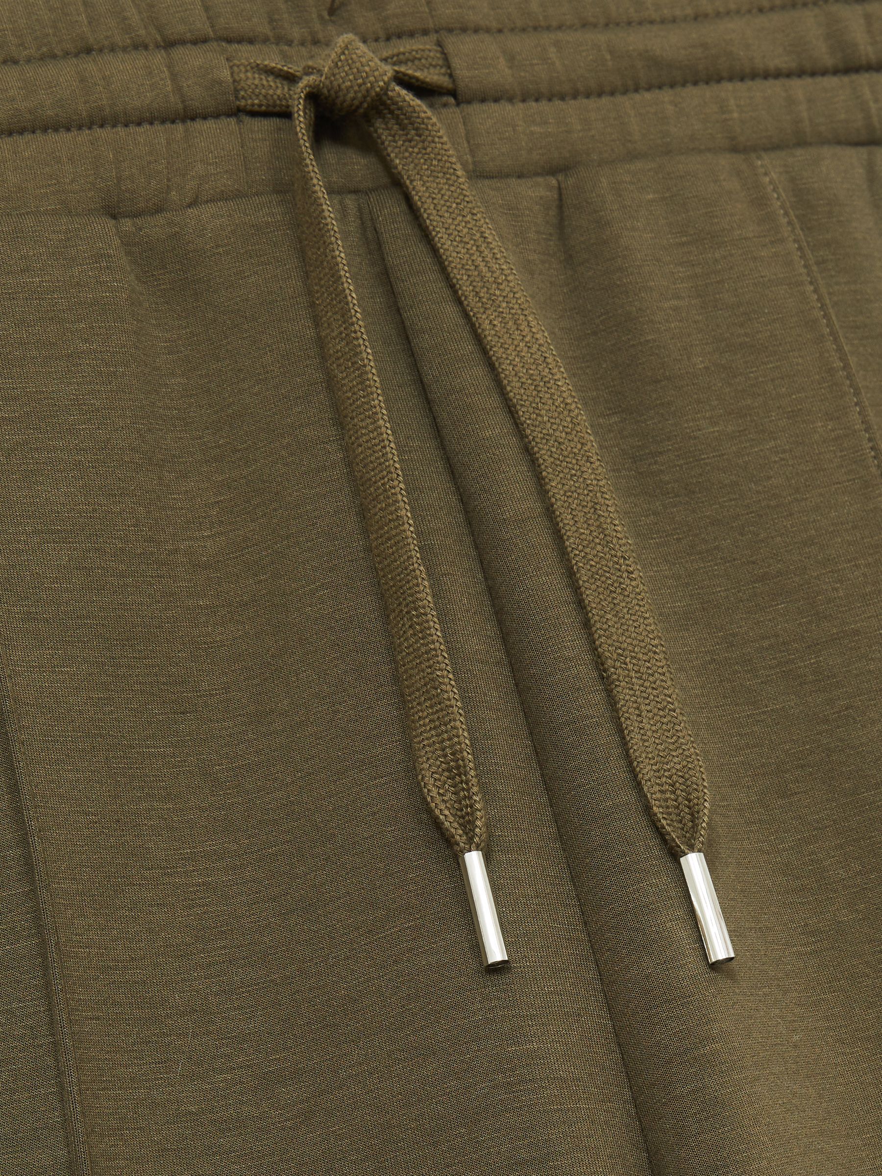 Jersey Pintuck Drawstring Joggers in Khaki - Image 6 of 6