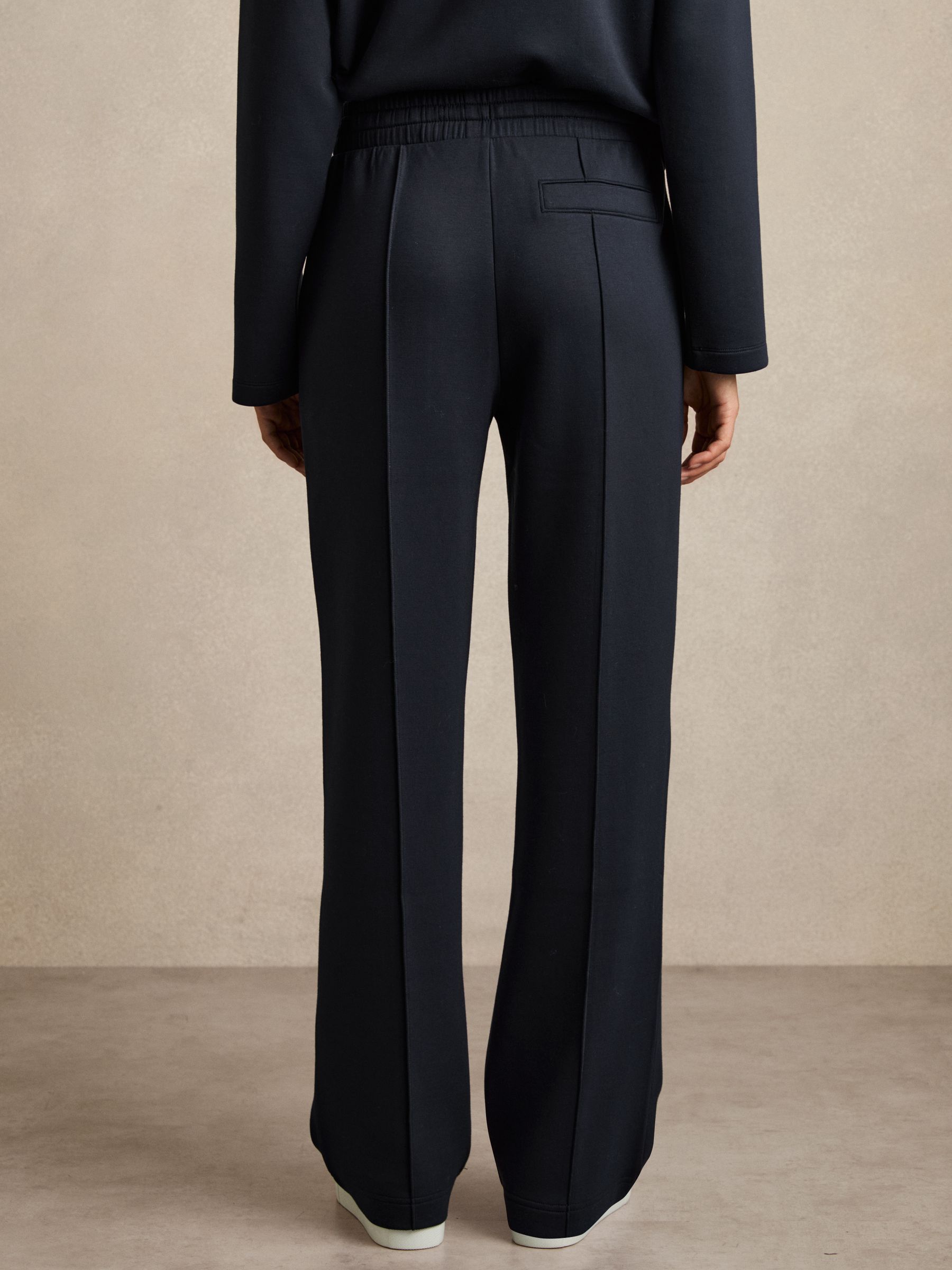Jersey Pintuck Drawstring Joggers in Navy - Image 5 of 6