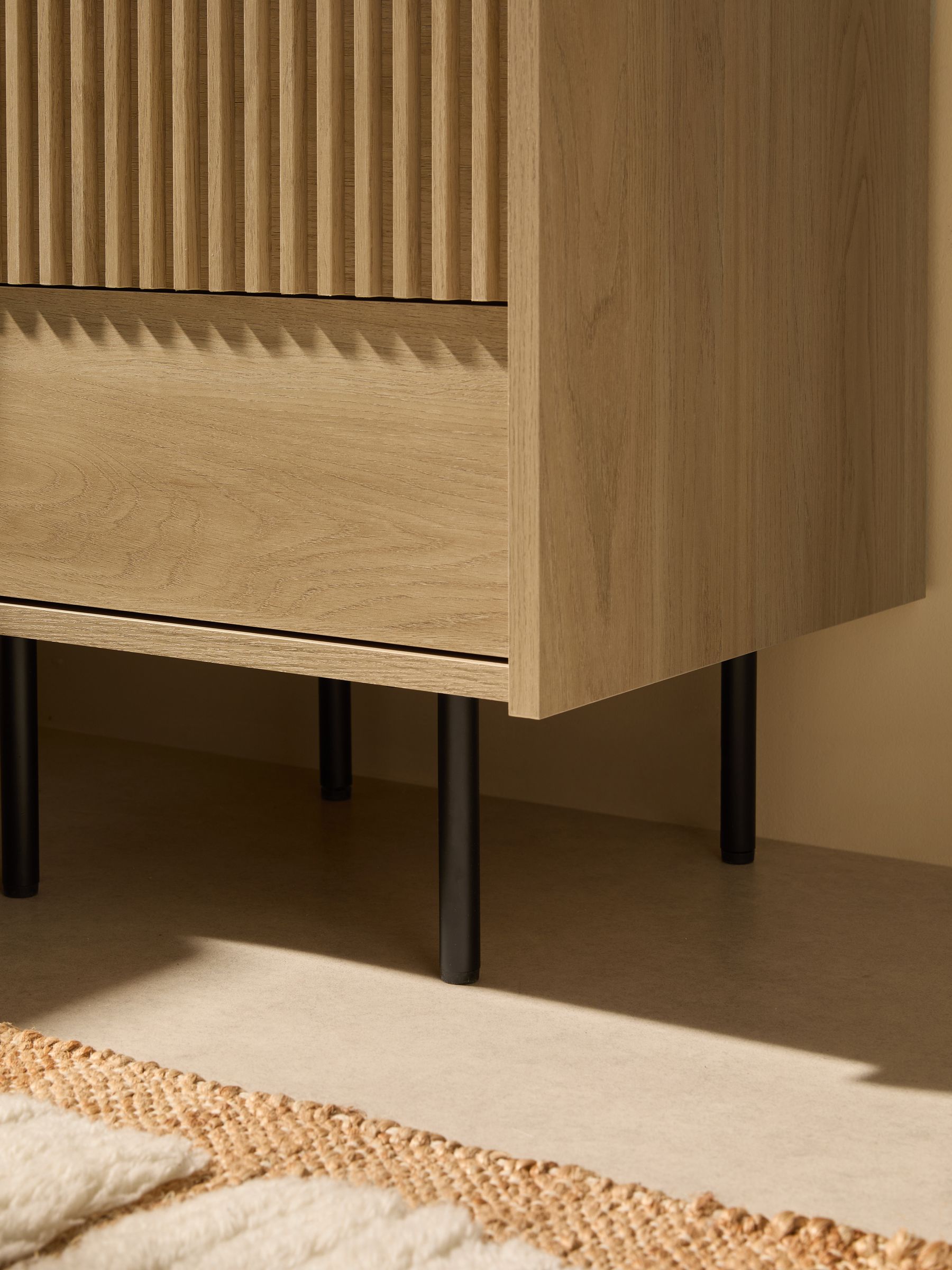 Blaze Bedside Table in Oak - Image 3 of 5