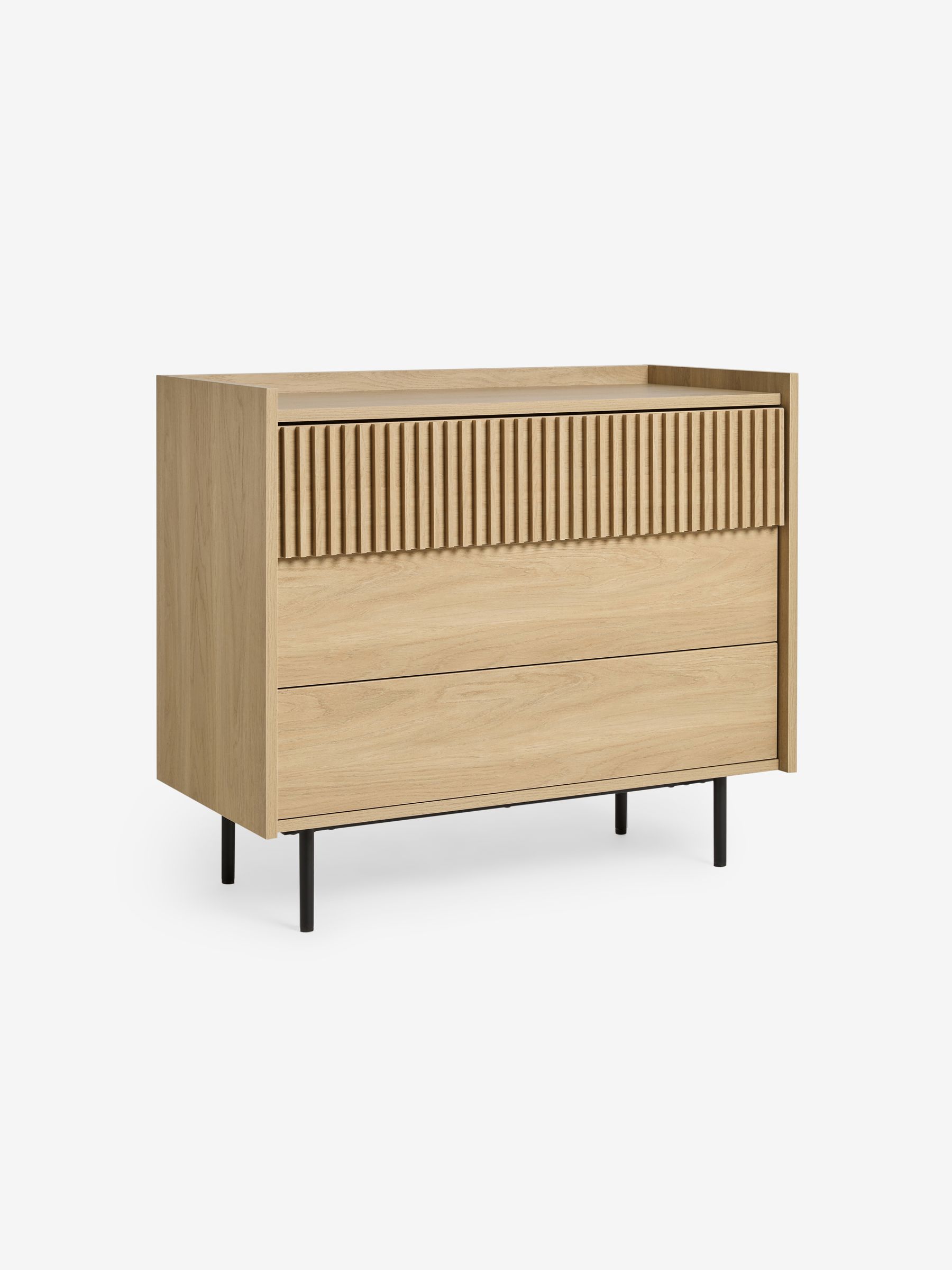 Blaze 3 Drawer Chest of Drawers in Oak Effect - Image 4 of 5