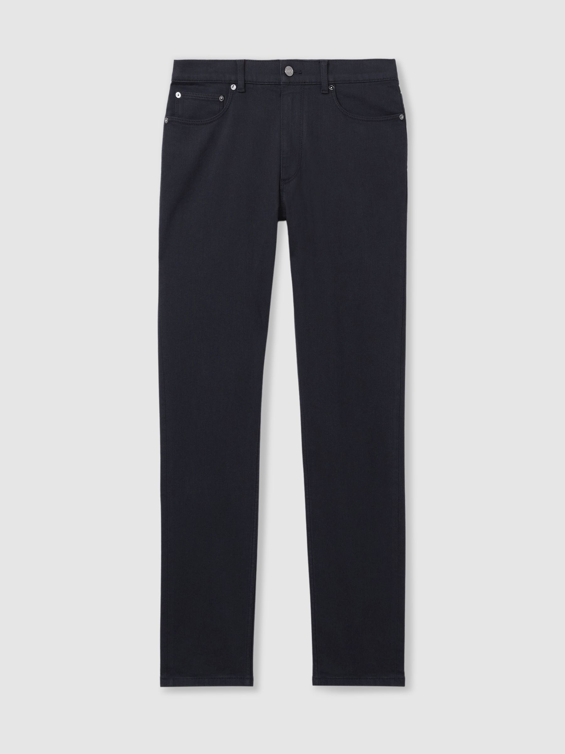 Cotton-Stretch Slim-Fit Jeans in Navy - Image 2 of 6