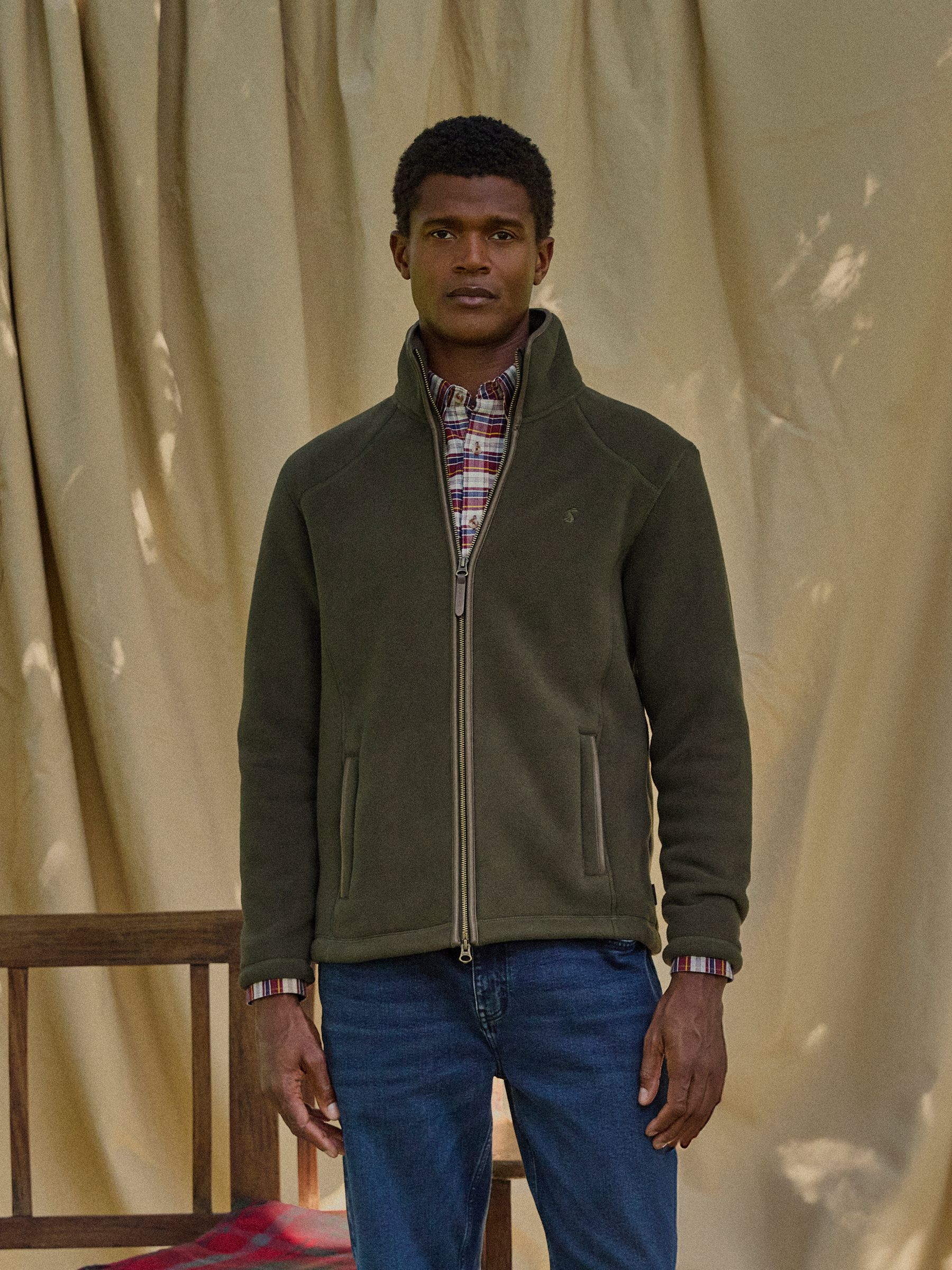 Heritage Fleece Dark Green Zip Through - Image 1 of 13