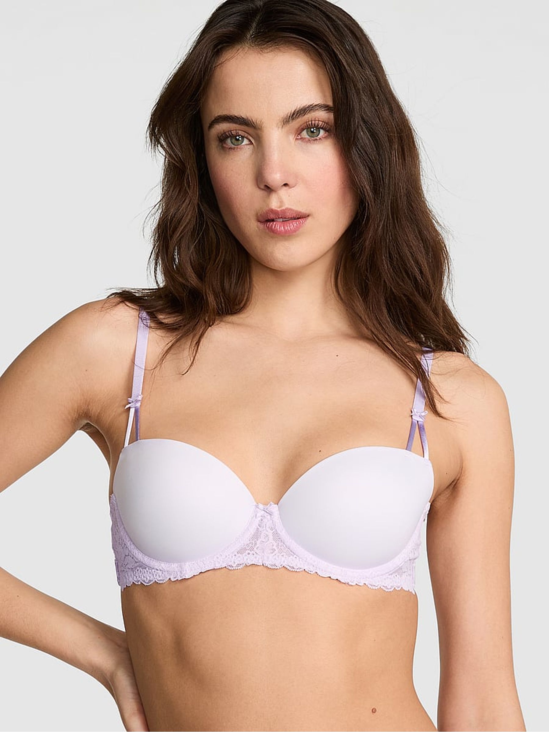 Purple Whisper Push Up Balcony Bra - Image 1 of 2