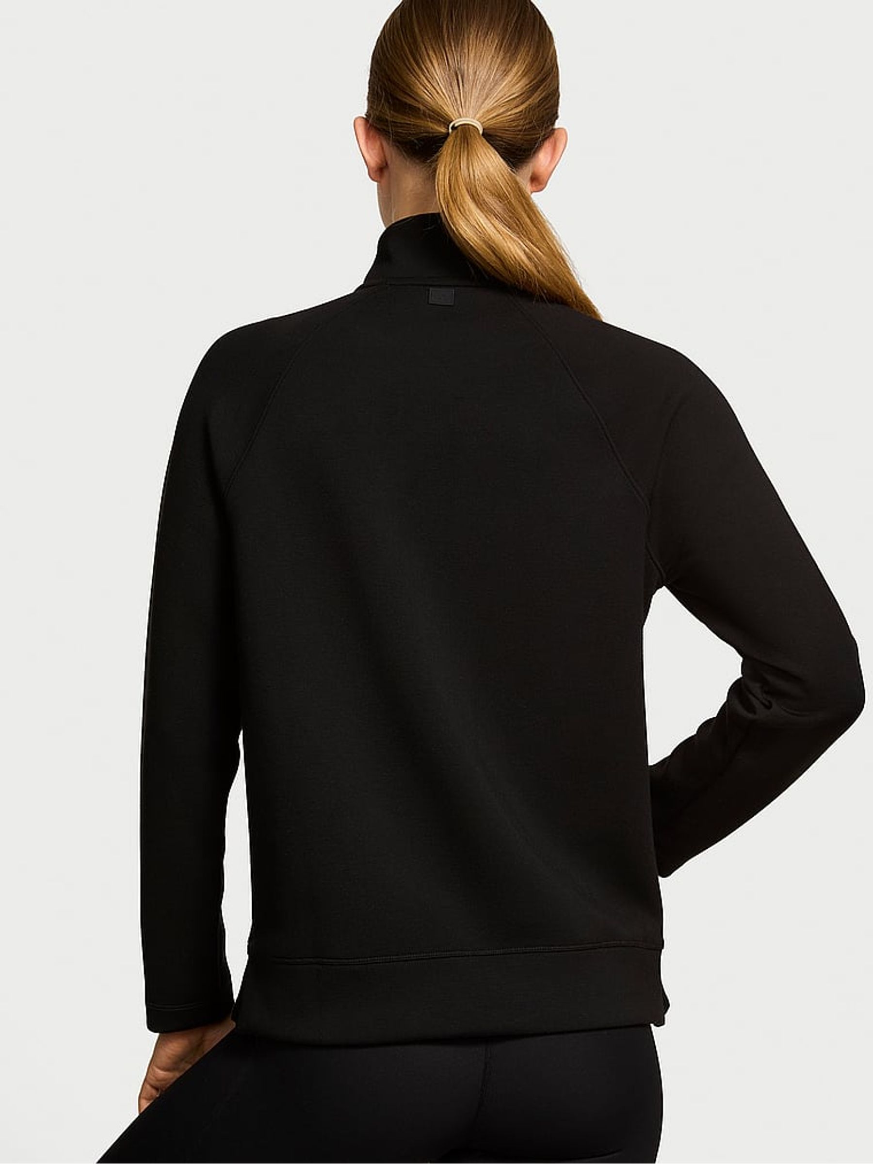 Pure Black Featherweight Knit Half Zip Sweatshirt - Image 2 of 3