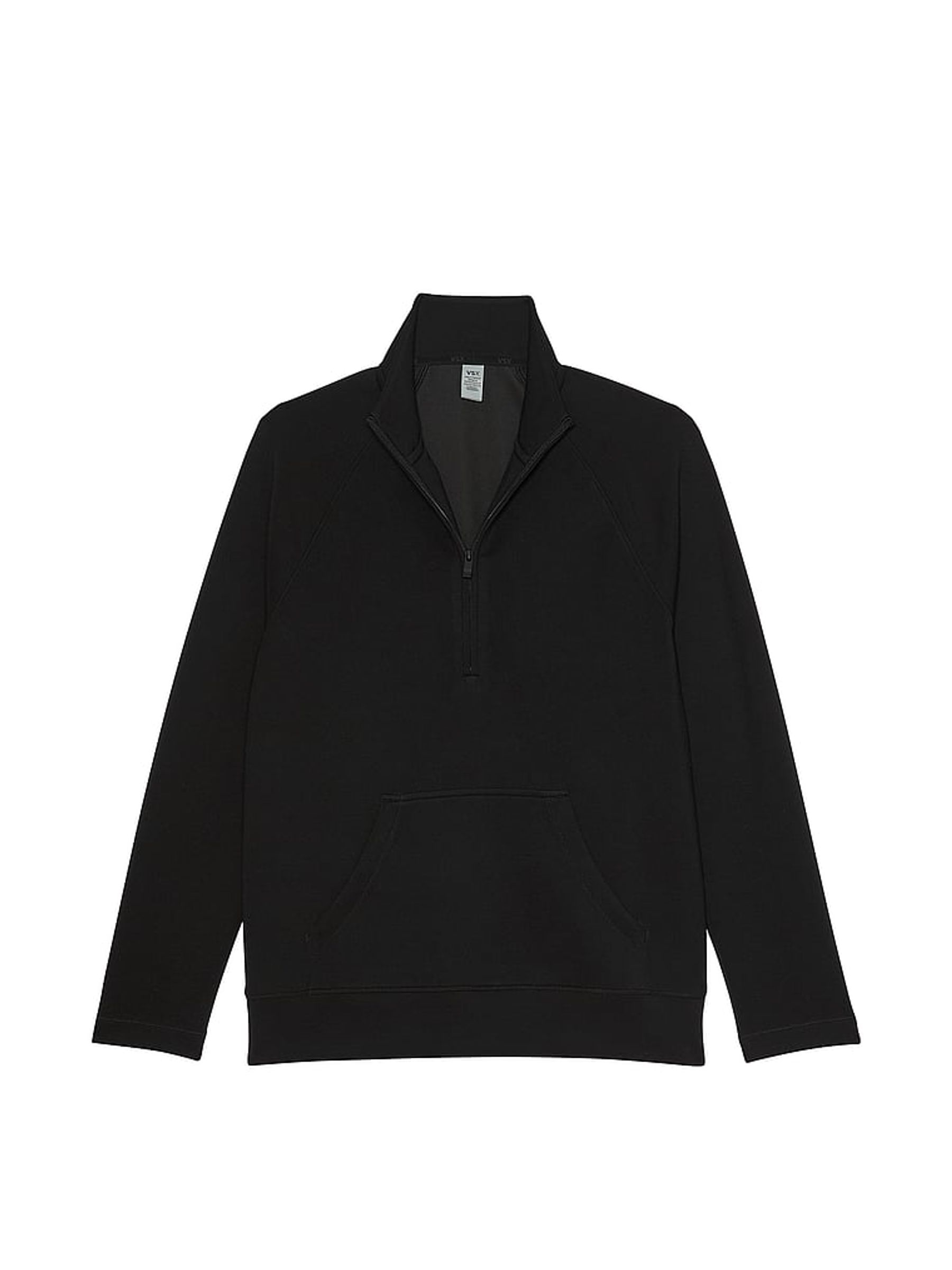 Pure Black Featherweight Knit Half Zip Sweatshirt - Image 3 of 3