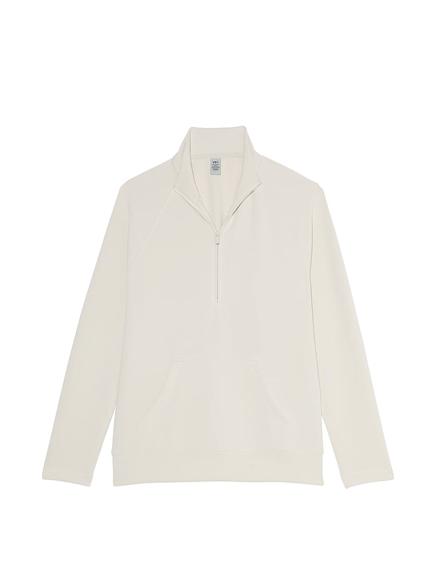 Plaster White Featherweight Knit Half Zip Sweatshirt - Image 3 of 3