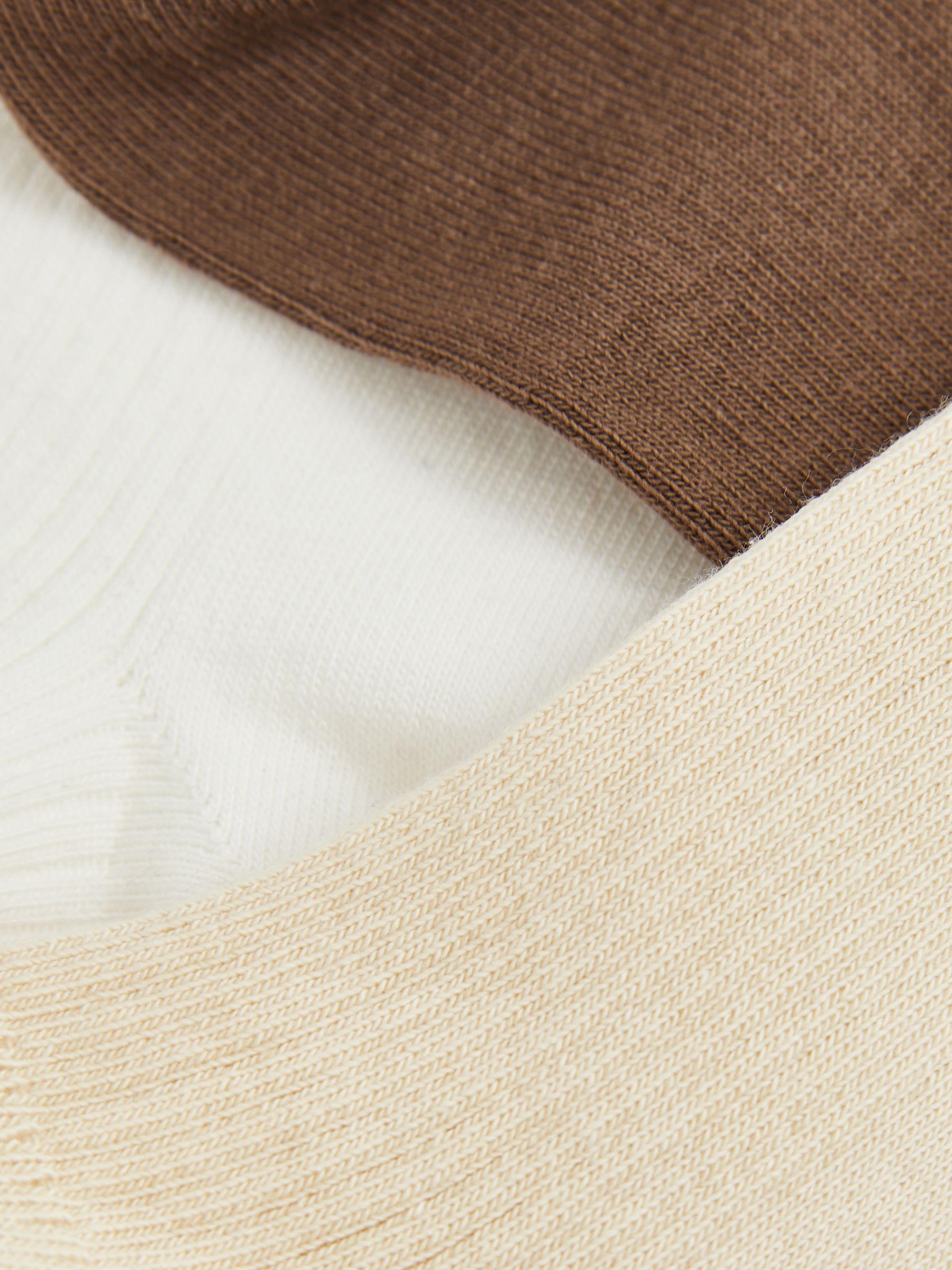 3 Pack of Trainer Socks in Chocolate/White - Image 3 of 3