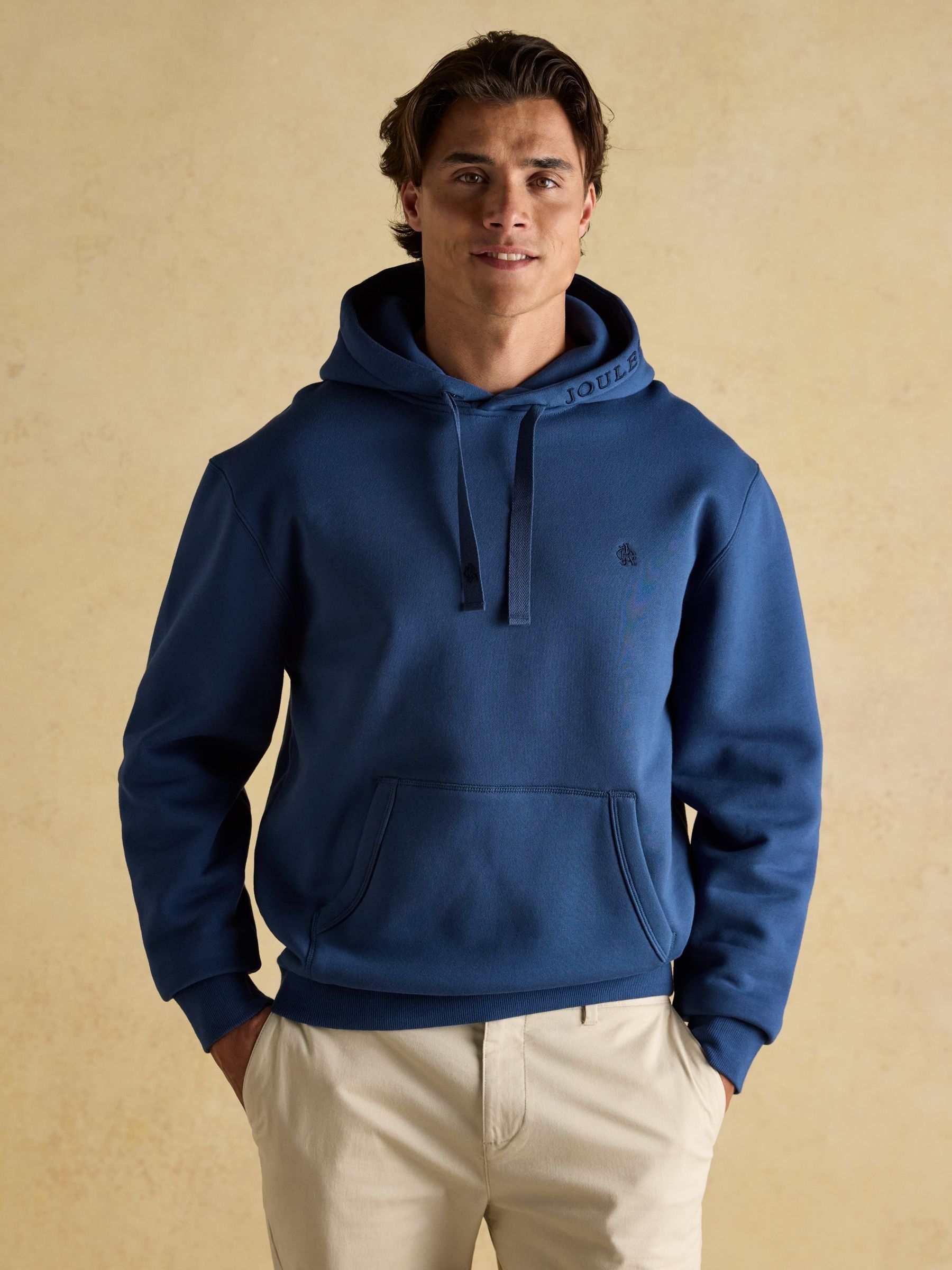 Jenkins Blue Brushed Cotton Jersey Hoodie - Image 1 of 8