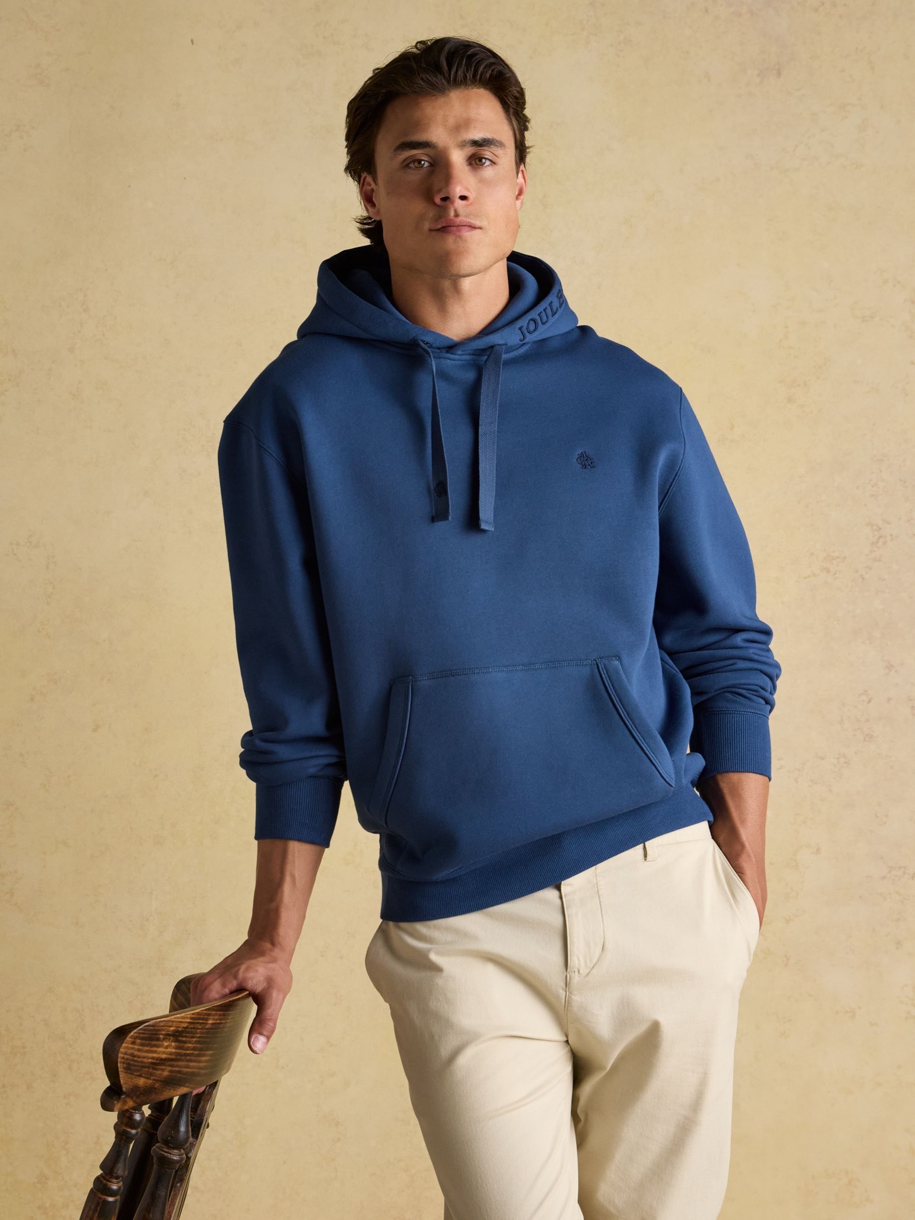 Jenkins Blue Brushed Cotton Jersey Hoodie - Image 3 of 8